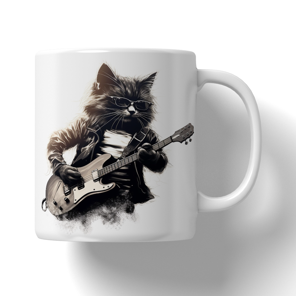 Caneca Ilustração de gatos