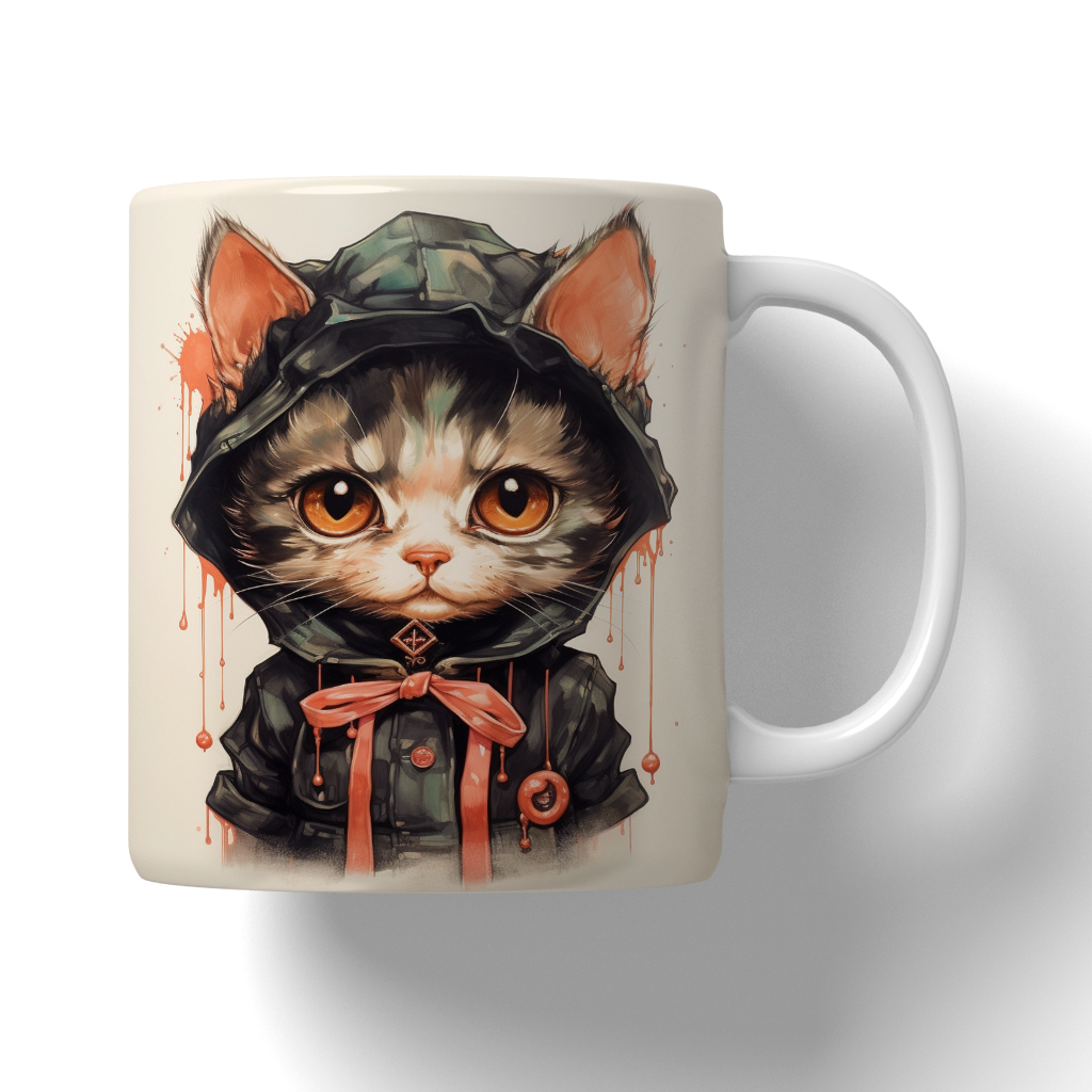 Caneca Ilustração de gatos