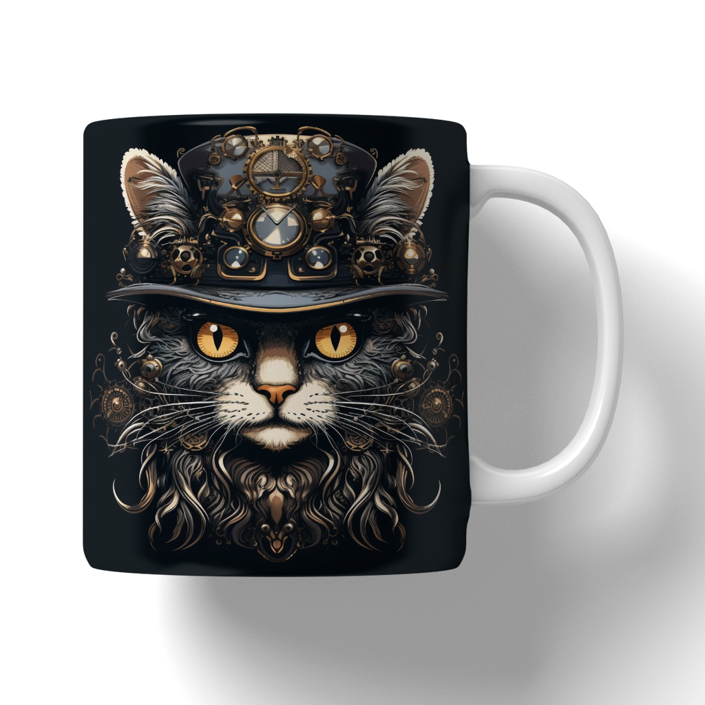 Caneca Ilustração de gatos