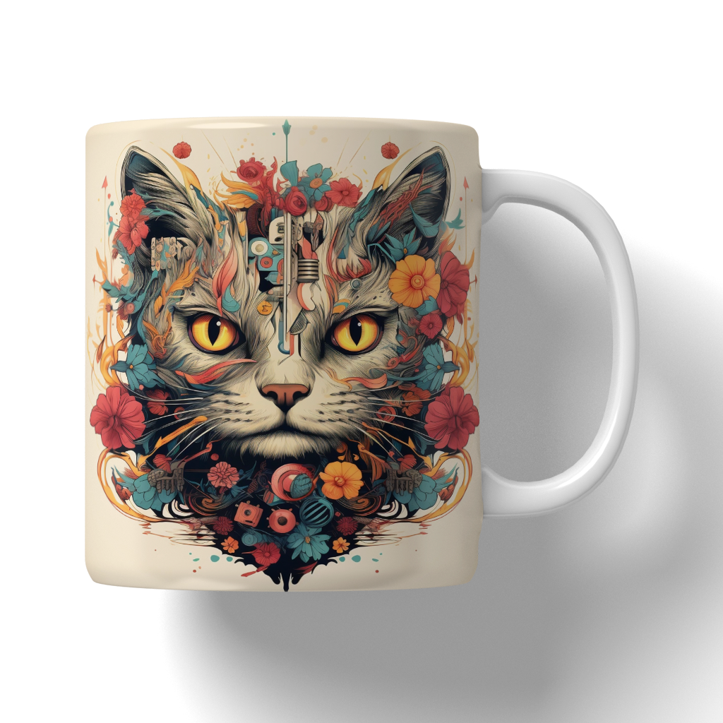 Caneca Ilustrações de Gatos