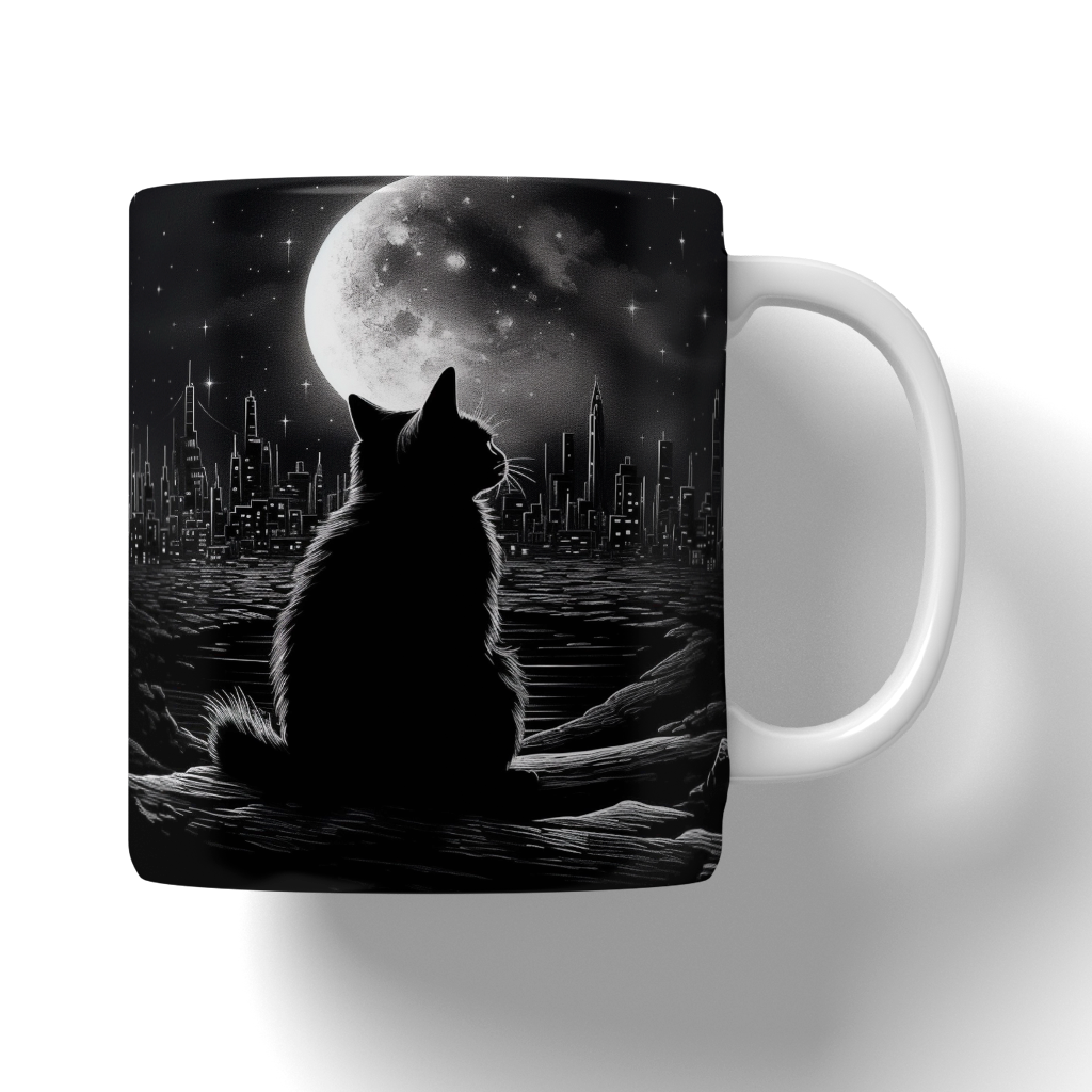 Caneca Ilustração de gatos