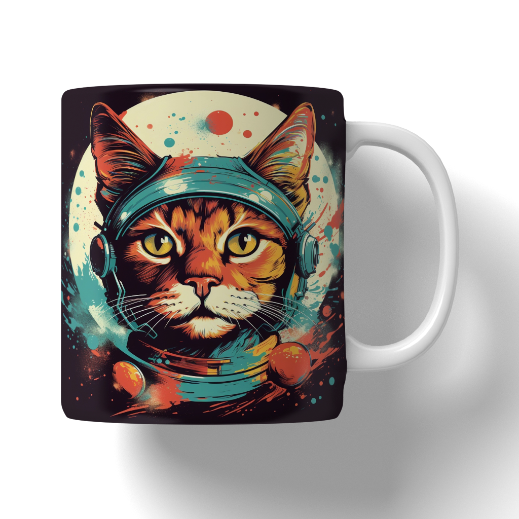 Caneca Ilustração de gatos