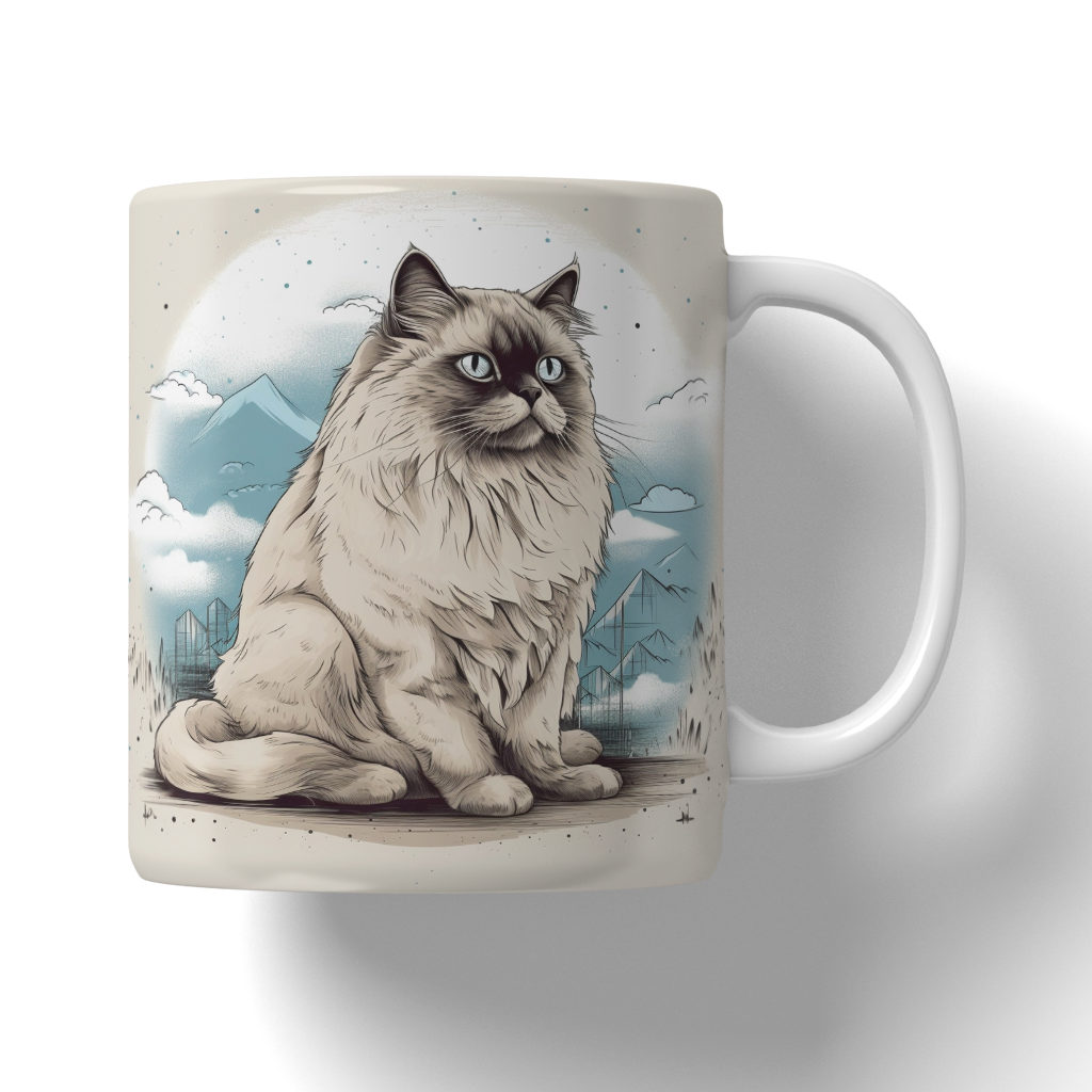 Caneca Ilustração de gatos