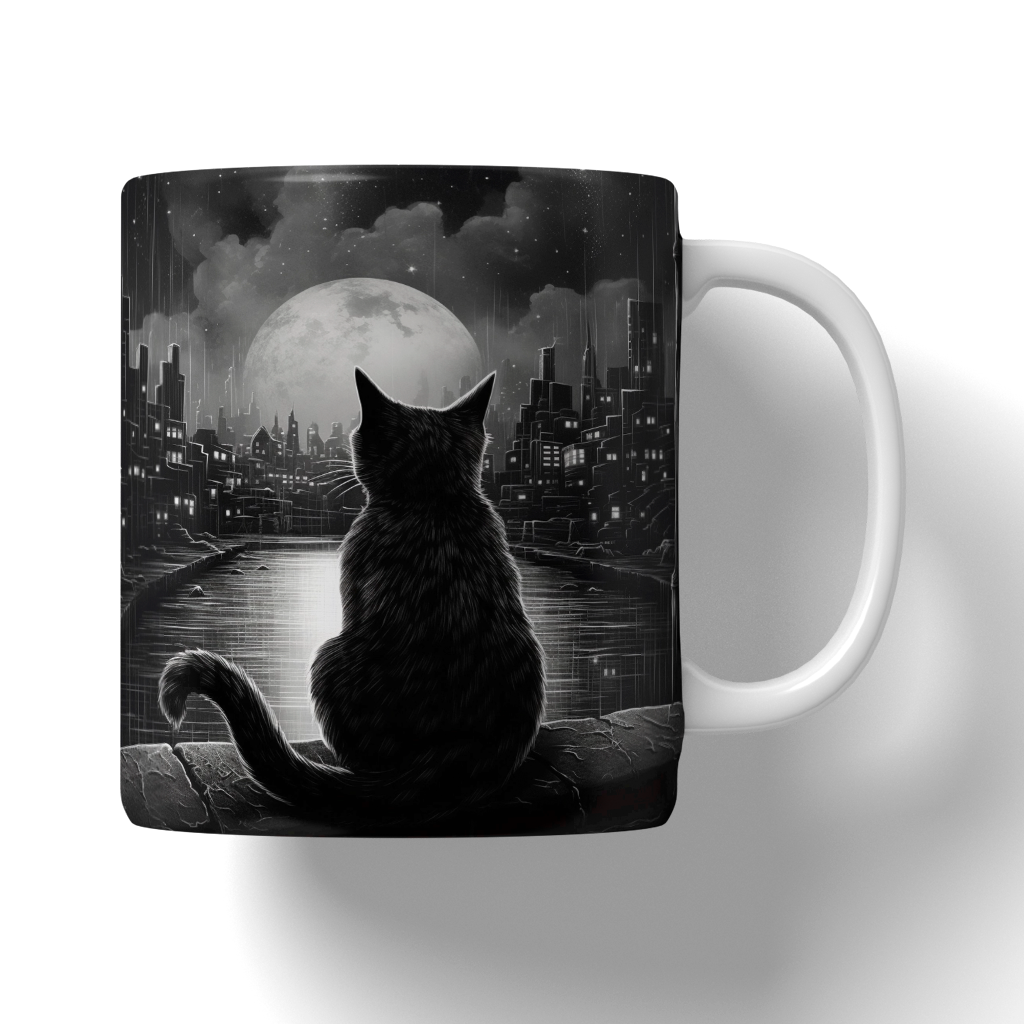 Caneca Ilustração de gatos