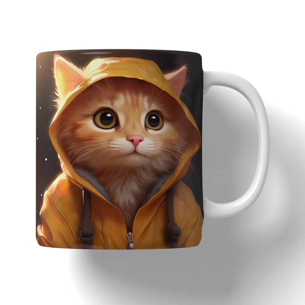 Caneca Ilustração de gatos