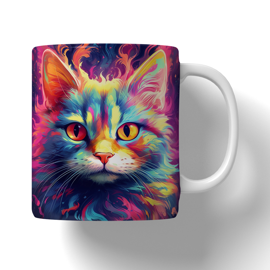 Caneca Ilustração de gatos