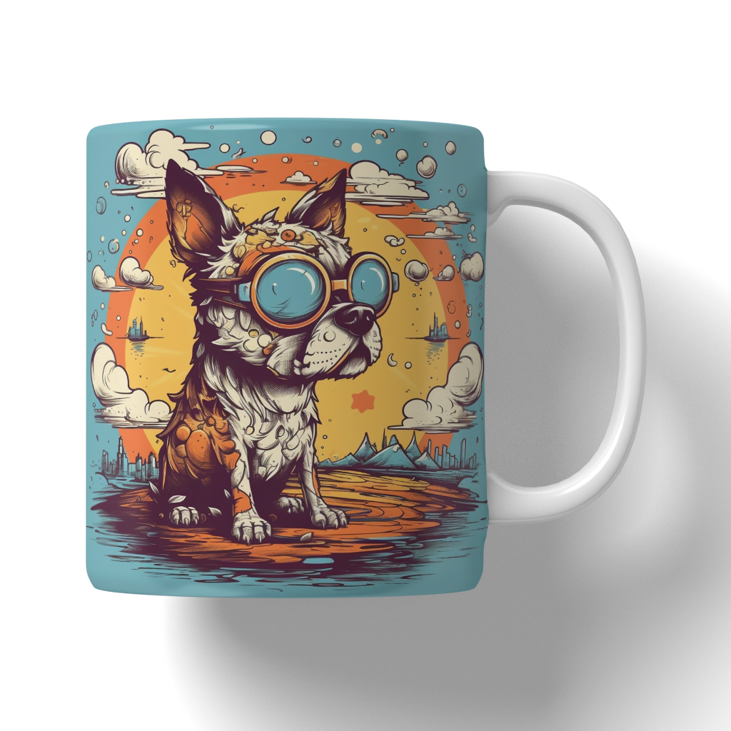 Caneca Ilustração de dogs