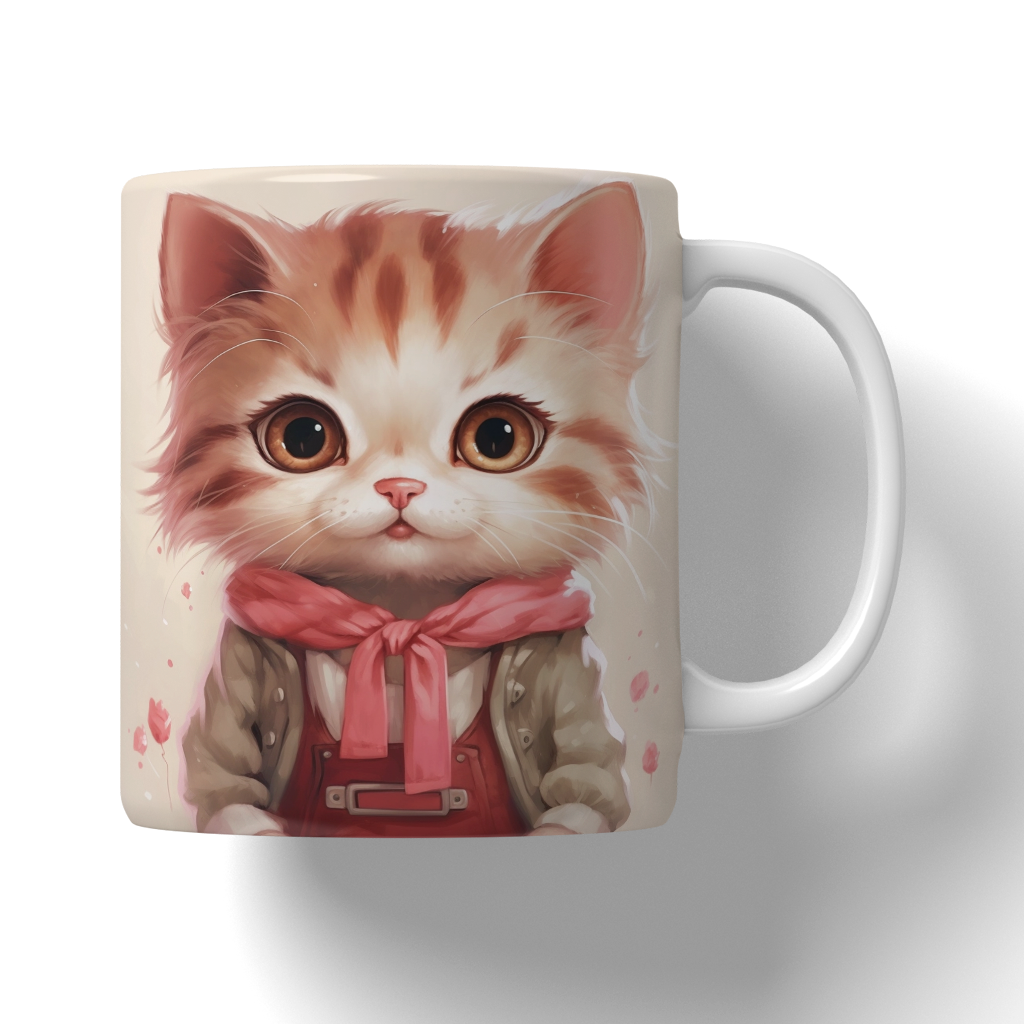 Caneca Ilustração de gatos