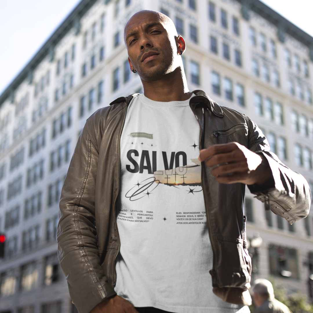 [Versão Light] T-Shirt: Salvo pela graça (Atos 16:30-33)
