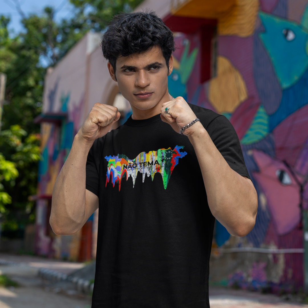 [Versão Dark] T-Shirt : Não temas (Isaías 41:10)