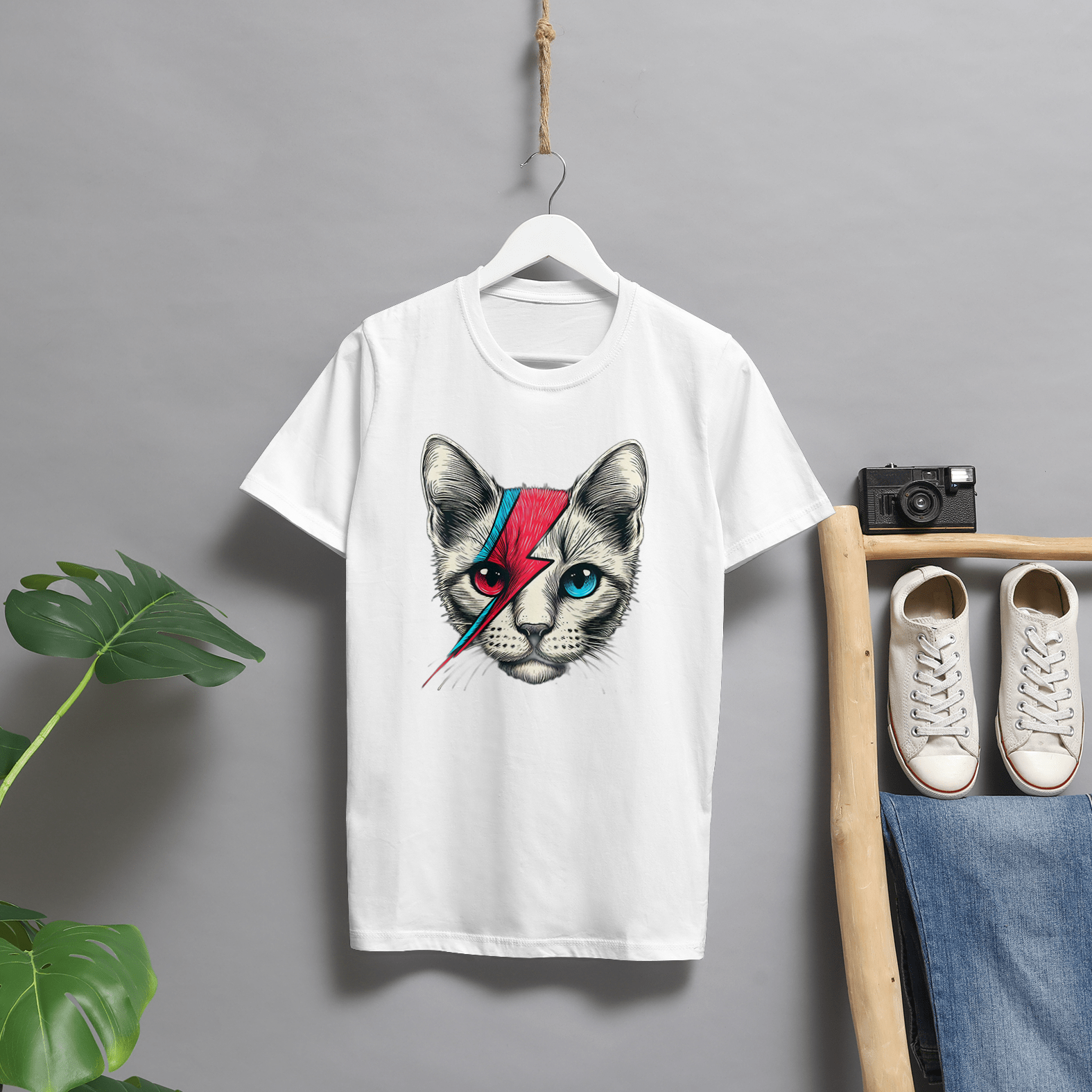 Gato Ziggy Stardust White