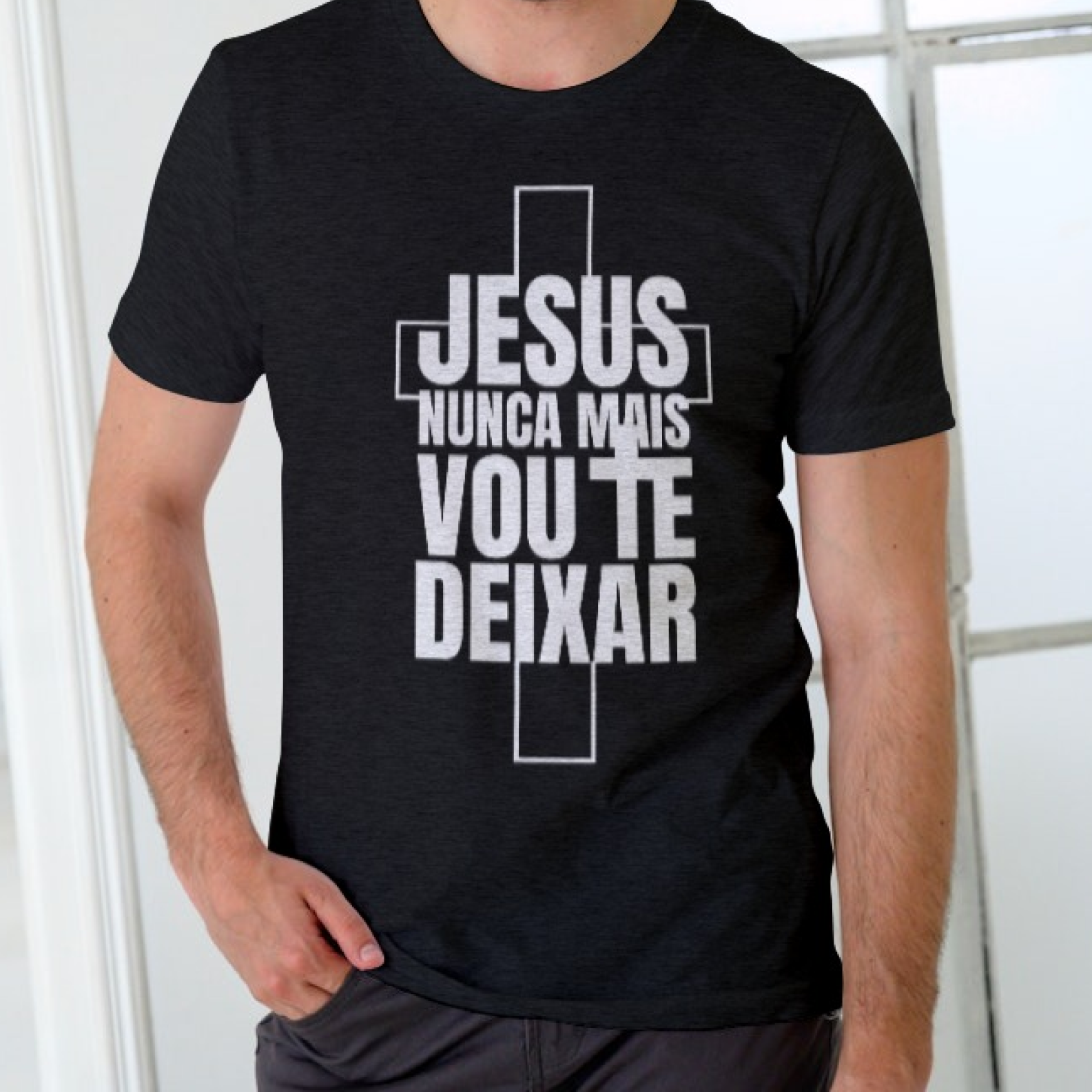 Nome do produto: Camiseta Classic - Capa Jesus Nunca Mais Vou Te Deixar