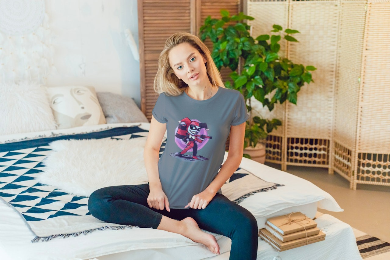 BABY LOOK HARLEY QUINN - ARLEQUINA