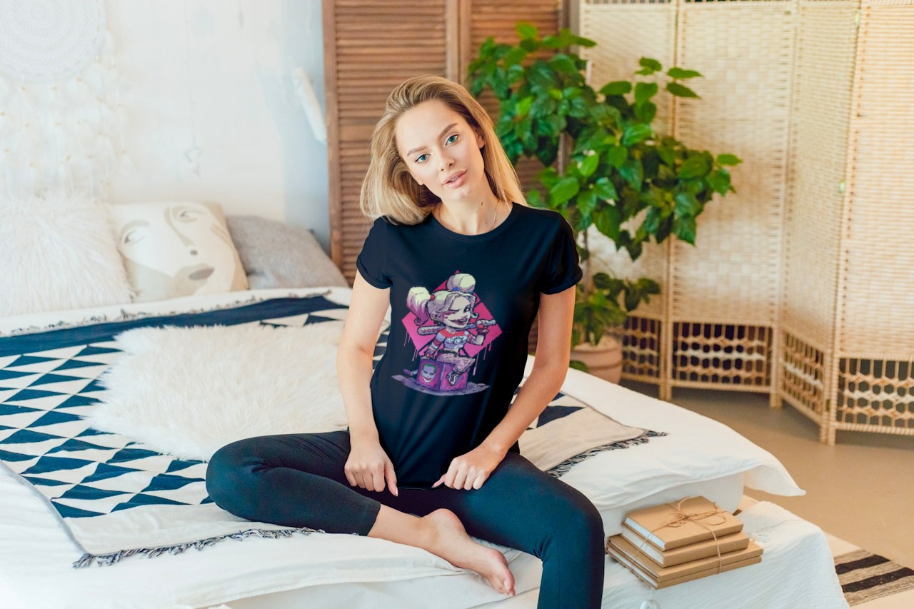 BABY LOOK HARLEY QUINN - ARLEQUINA