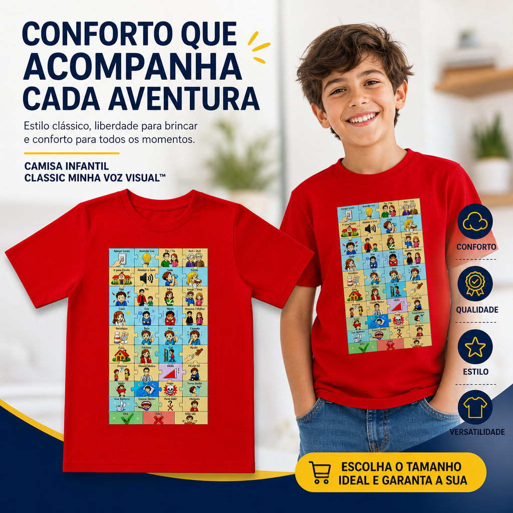 CAMISA INFANTIL CLASSIC MINHA VOZ VISUAL™ 