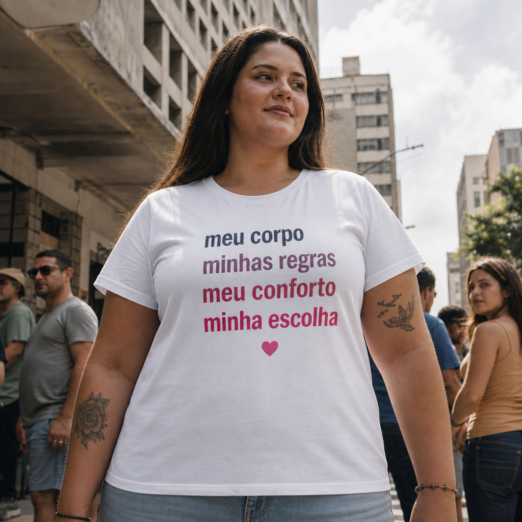 CAMISA CORPO LIVRE™ - T-Shirt Plus Size