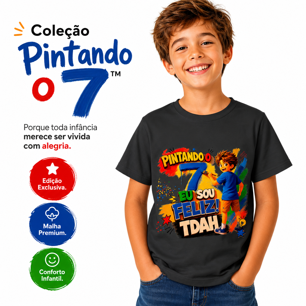 CAMISA INFANTIL CLASSIC | COLEÇÃO PINTANDO O 7™