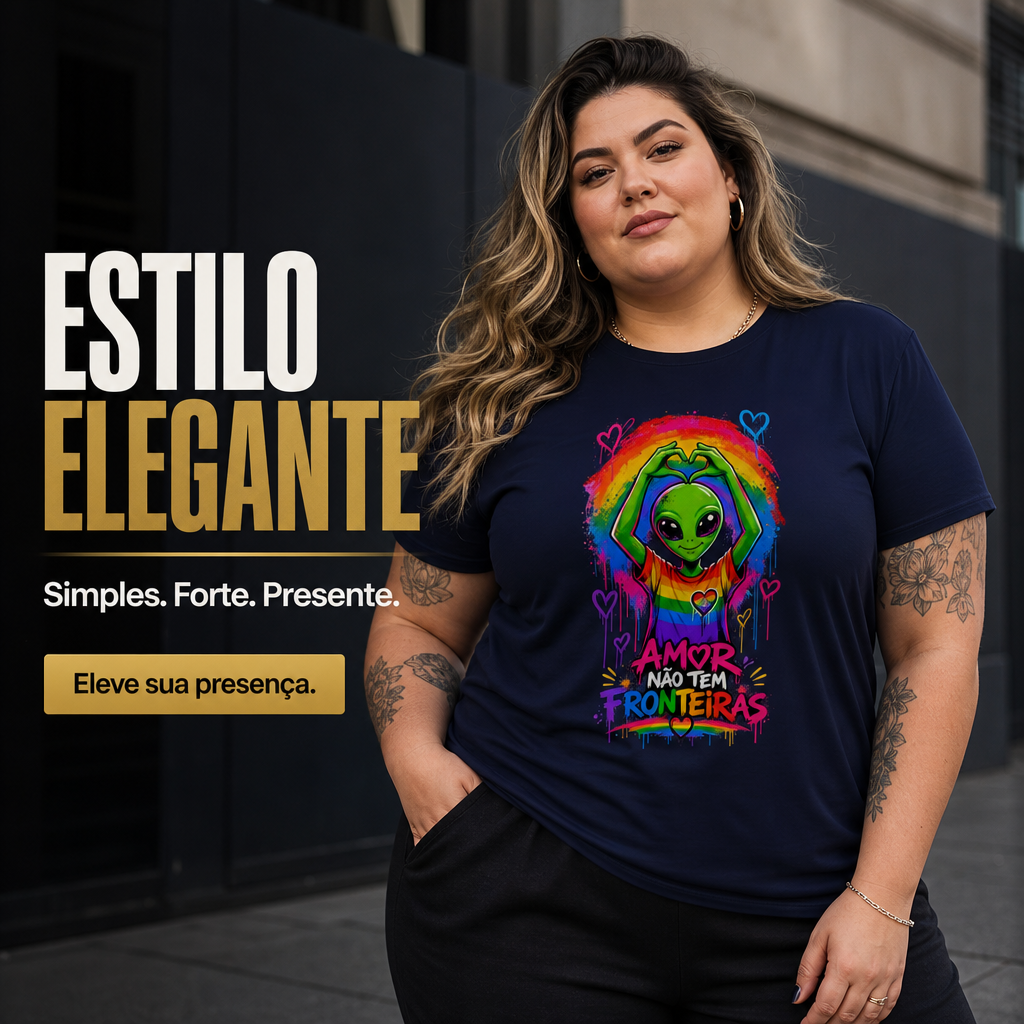 CAMISA T-SHIRT PLUS SIZE ETERNIA LOVE™