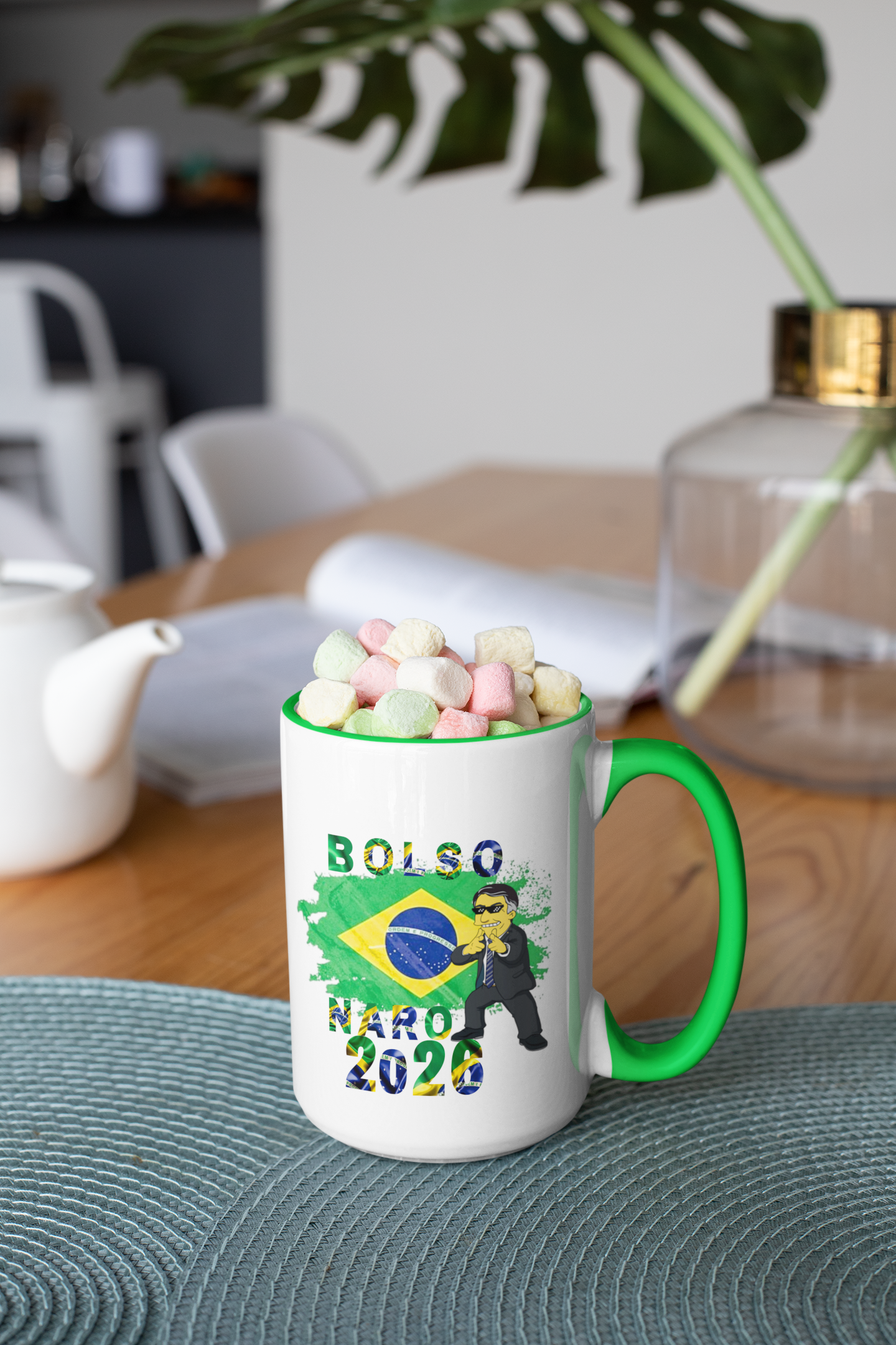 Caneca Bolsonaro Verde e amarelo