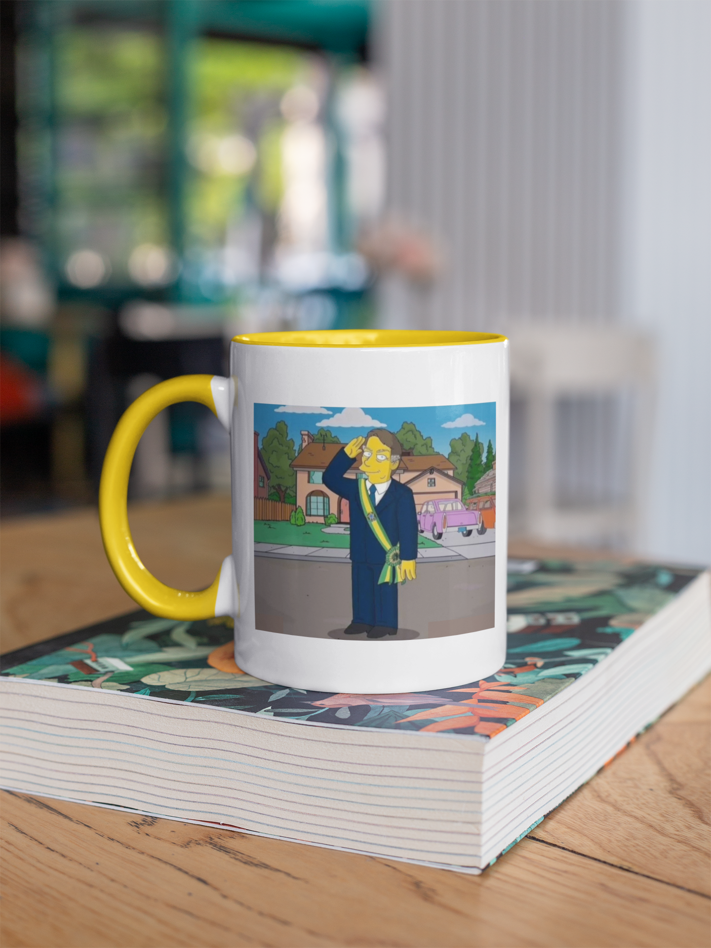 Caneca Verde Amarela Simpsons