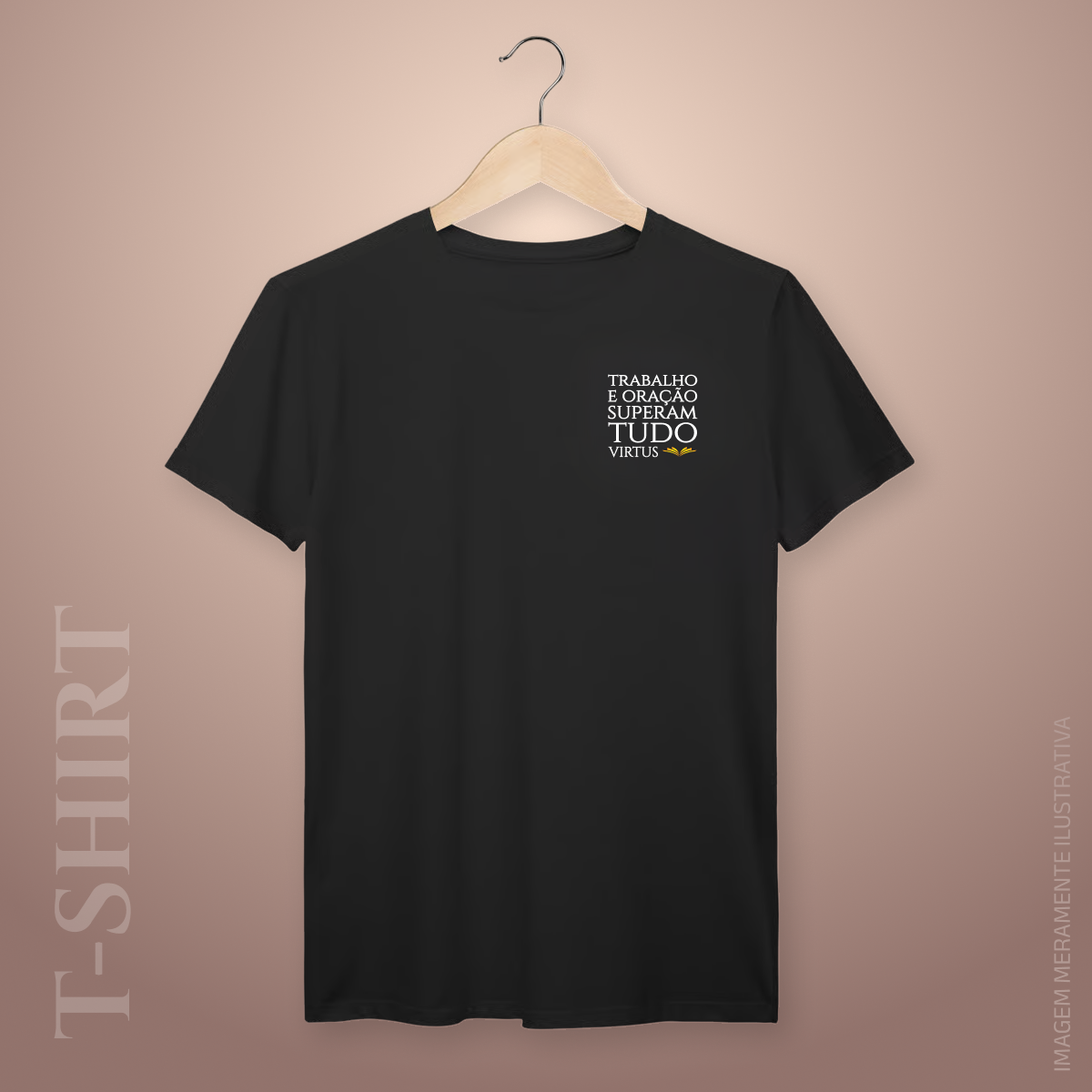 T-shirt Trabalho e oração superam tudo.