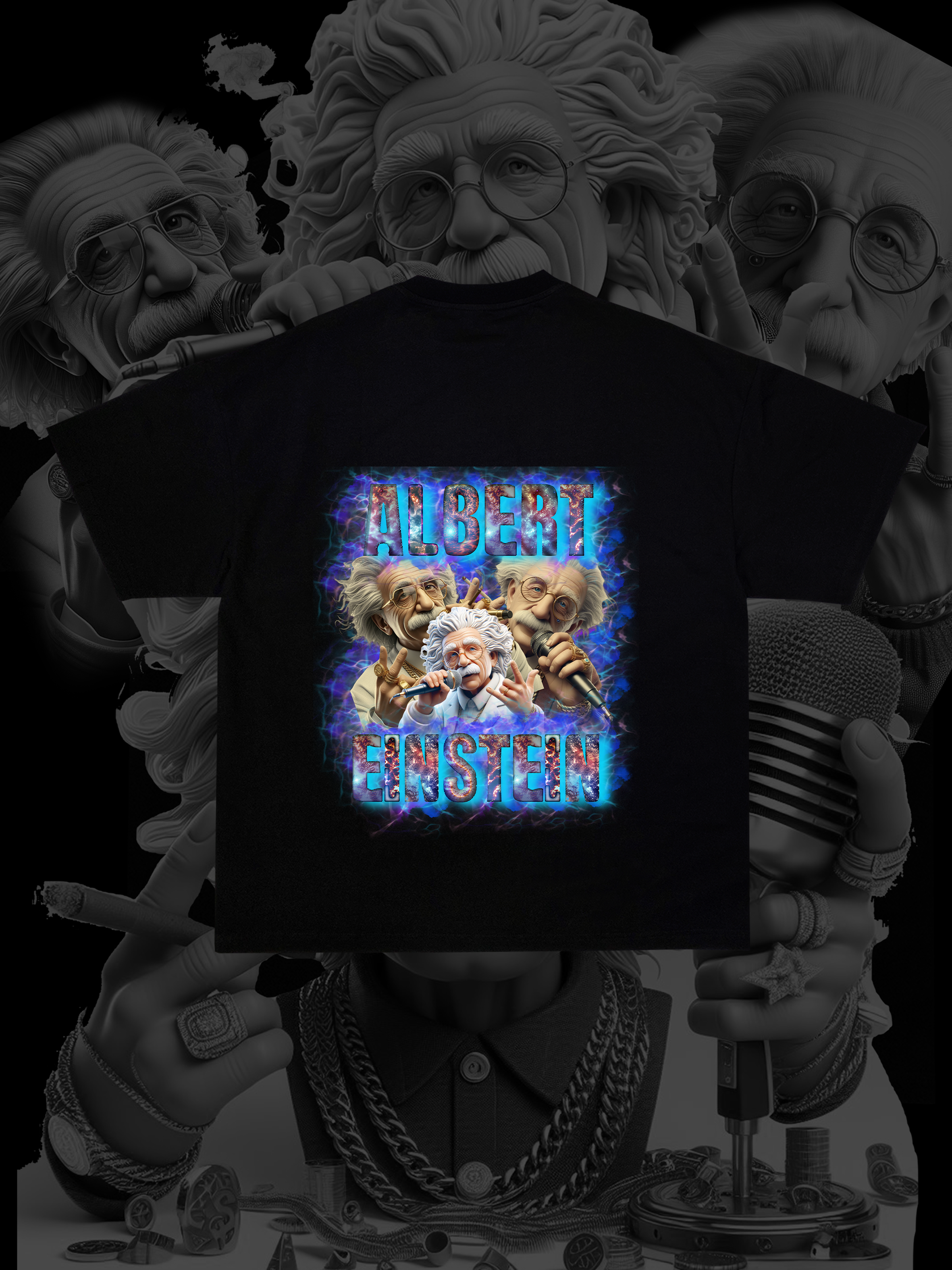 T-shirt Vintage Albert  Einstein