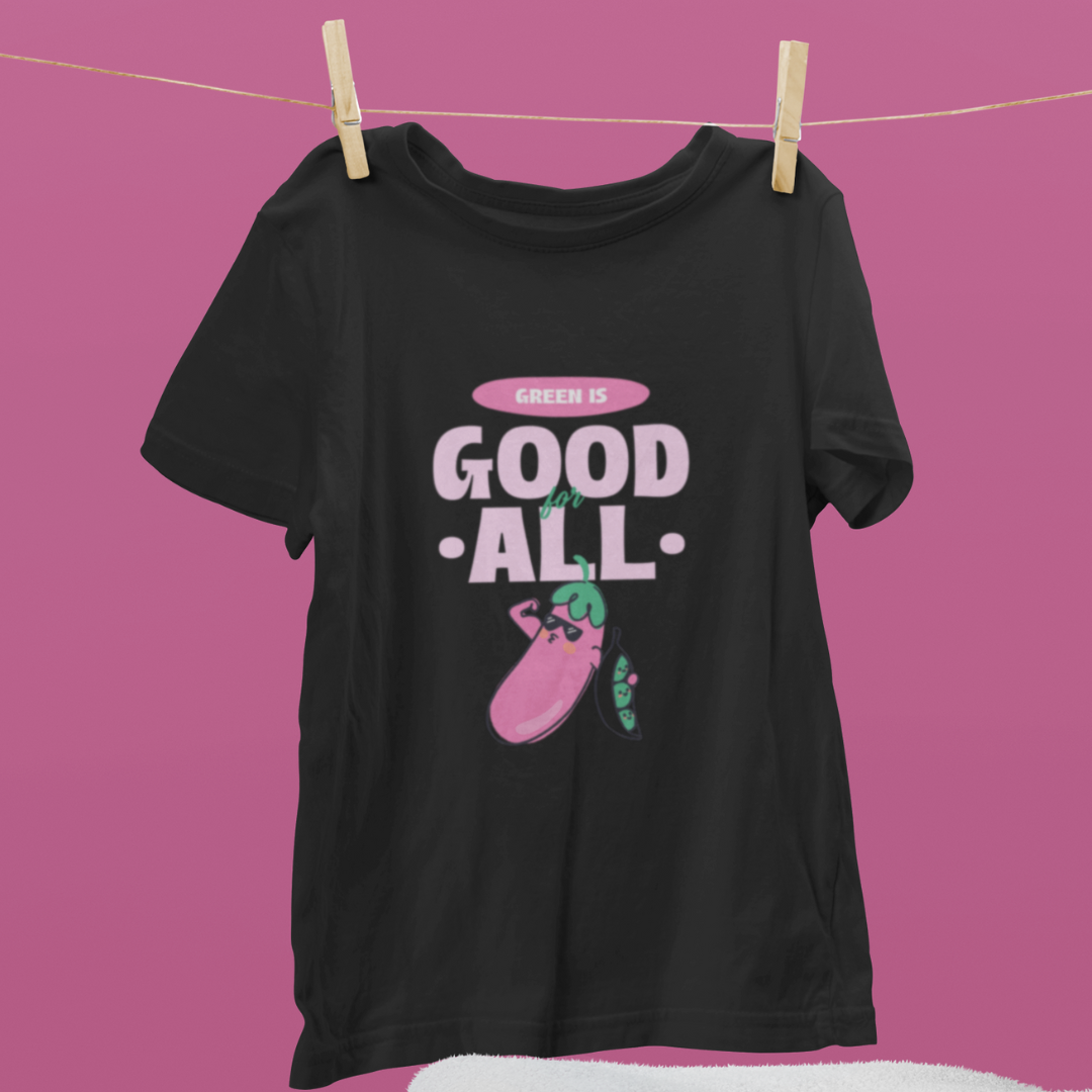 CAMISETA “GREEN IS GOOD FOR ALL“ - VEGANSTYLE