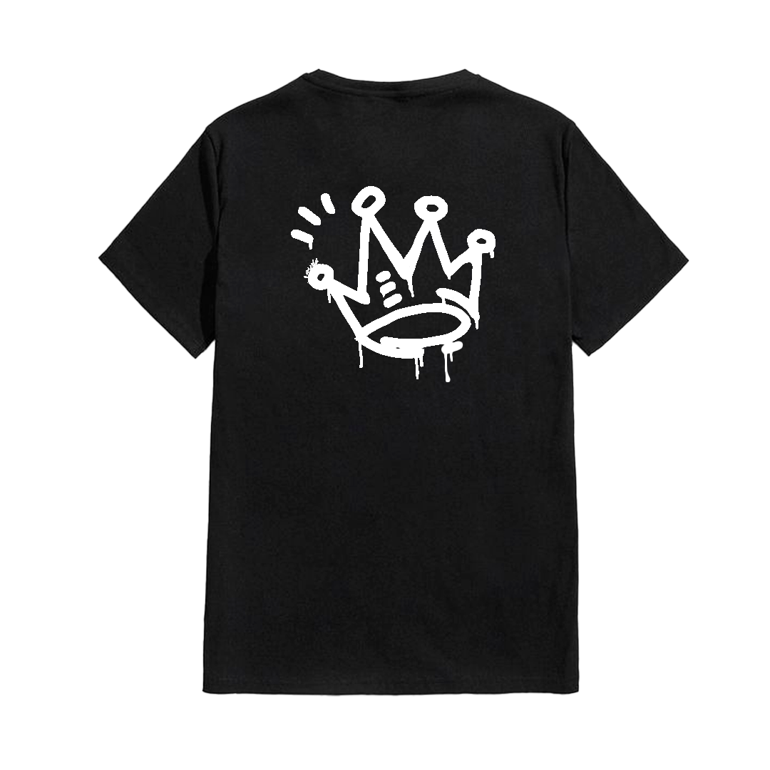 Camiseta Preta Coroa grafite