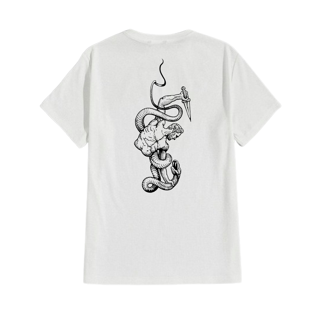 Nome do produto: Camiseta Branca Homem x Cobra