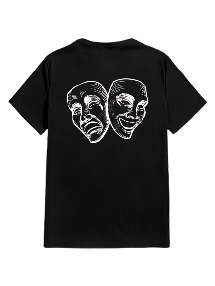 Camiseta Preta Chora Agora Ri Depois