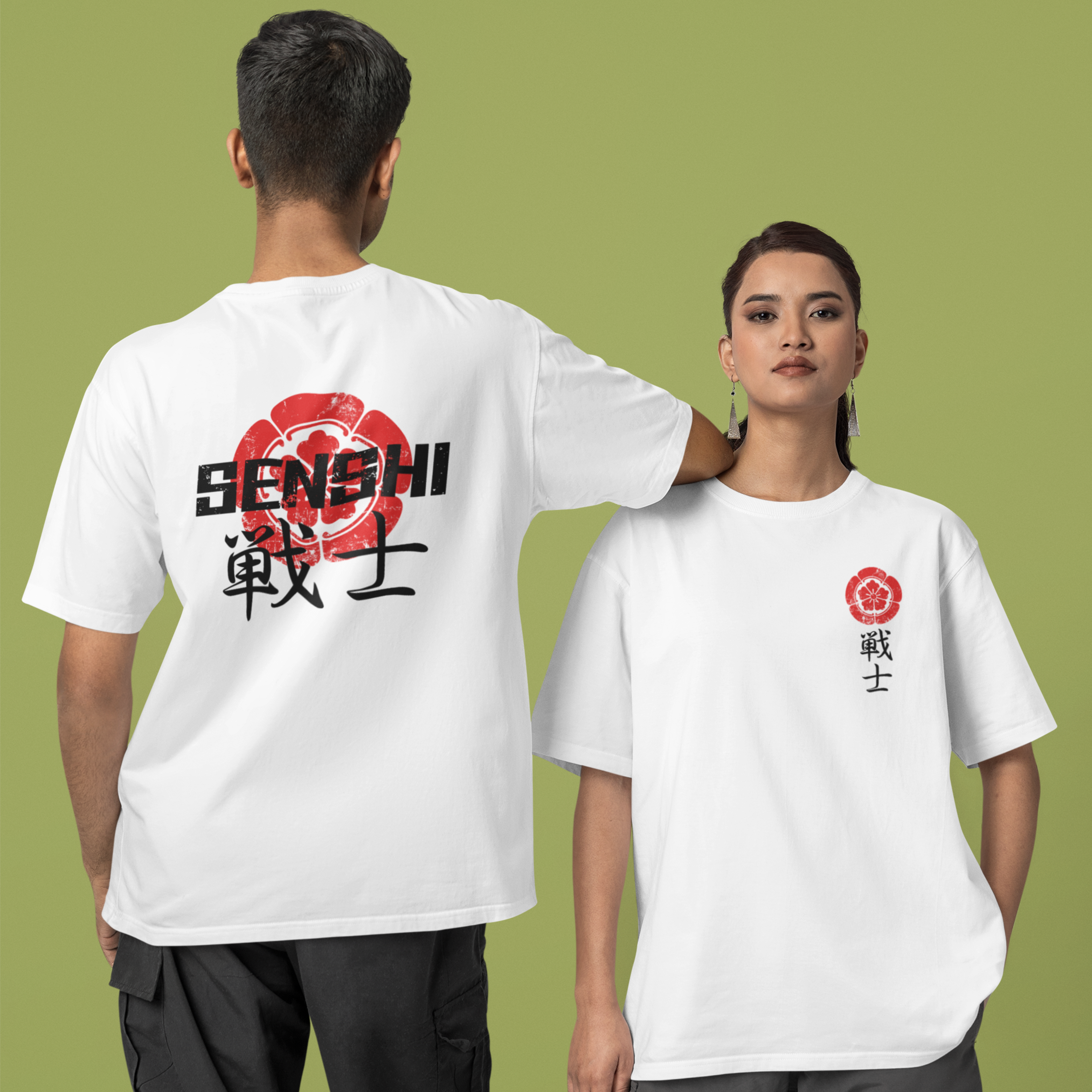 CAMISETA SENSHI - OVERSIZED FRENTE E VERSO