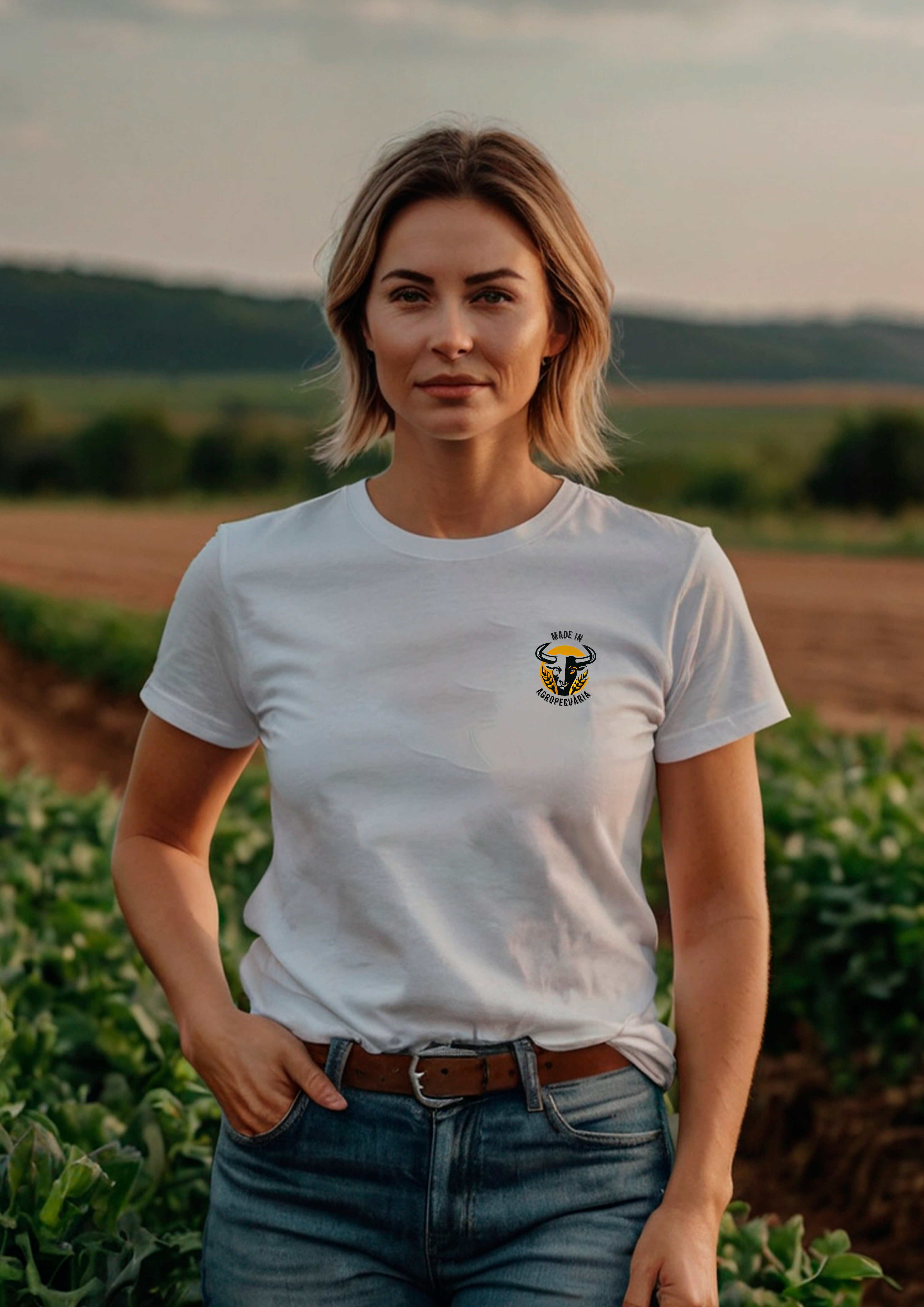 Nome do produto: Baby Look Made In Agropecuária - Logo Com Escrito