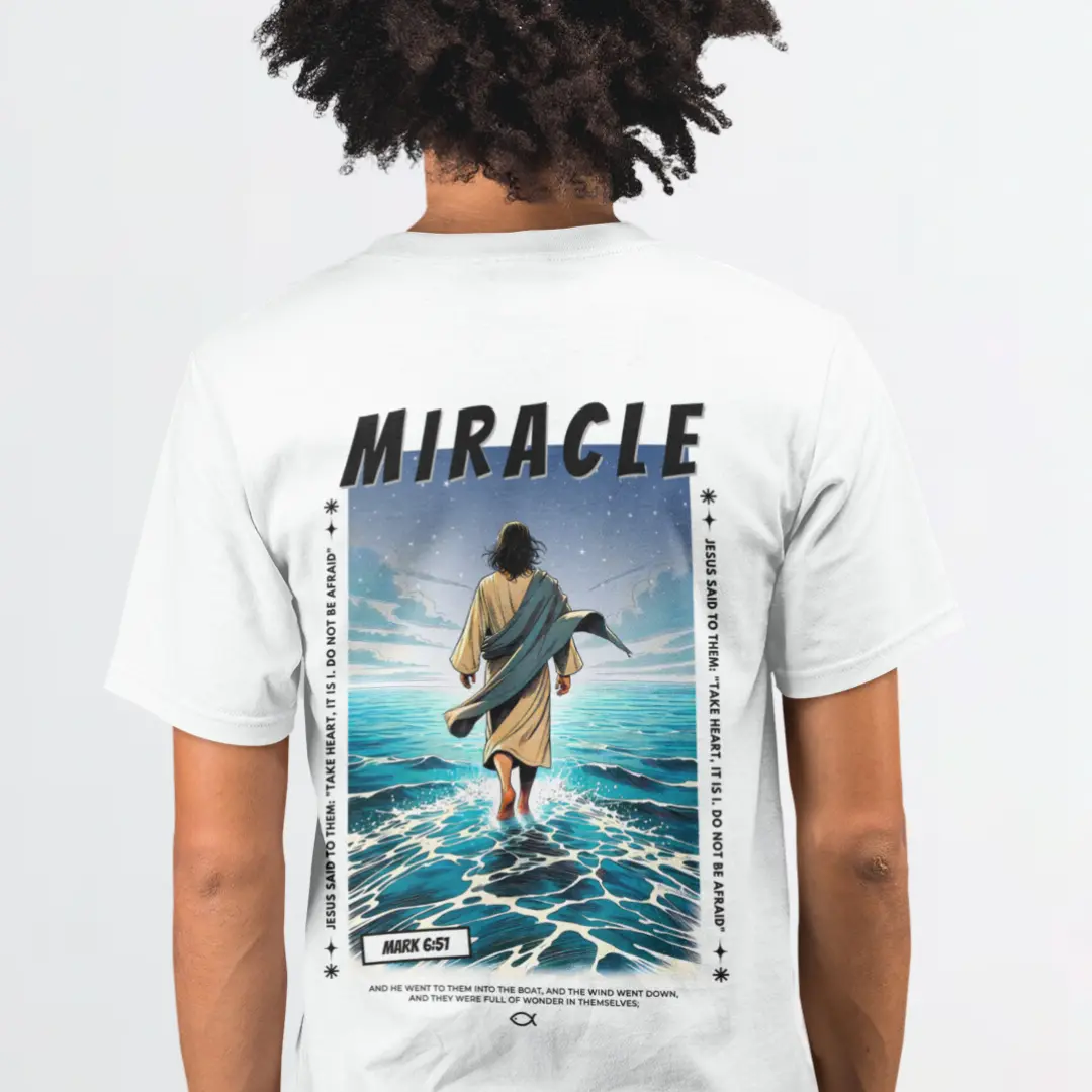 Camiseta Unissex - O milagre sobre as águas