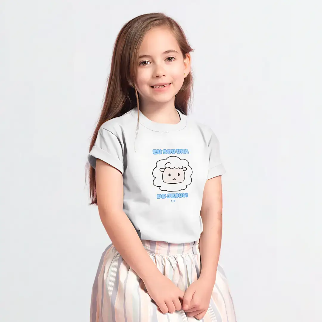Camiseta Infantil - Eu Sou uma Ovelhinha de Jesus