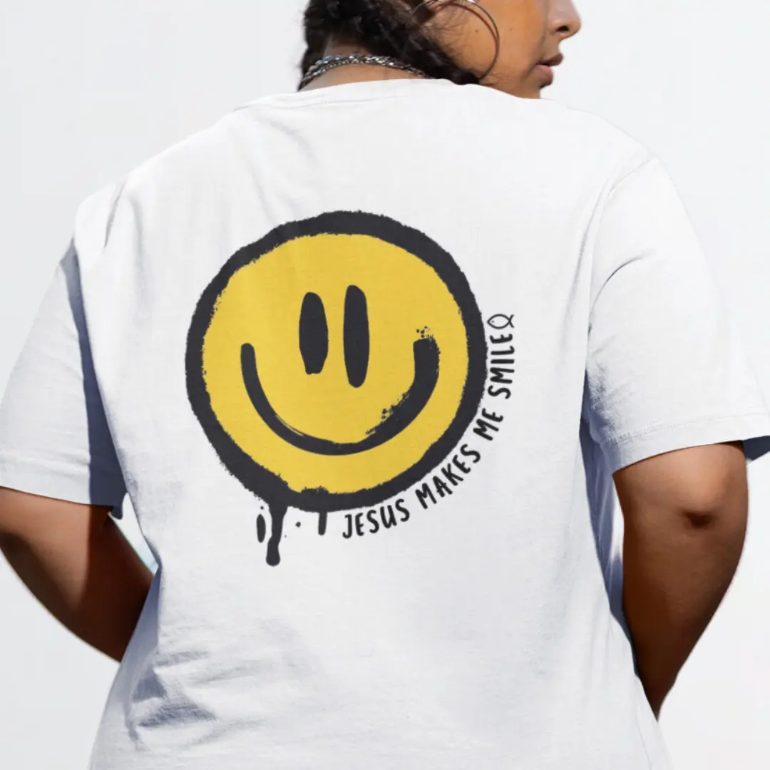 Camiseta Unissex - Jesus makes me smile