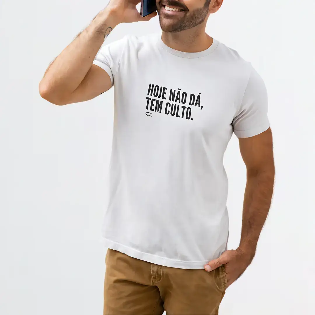Camiseta Unissex - Hoje não dá, tem culto