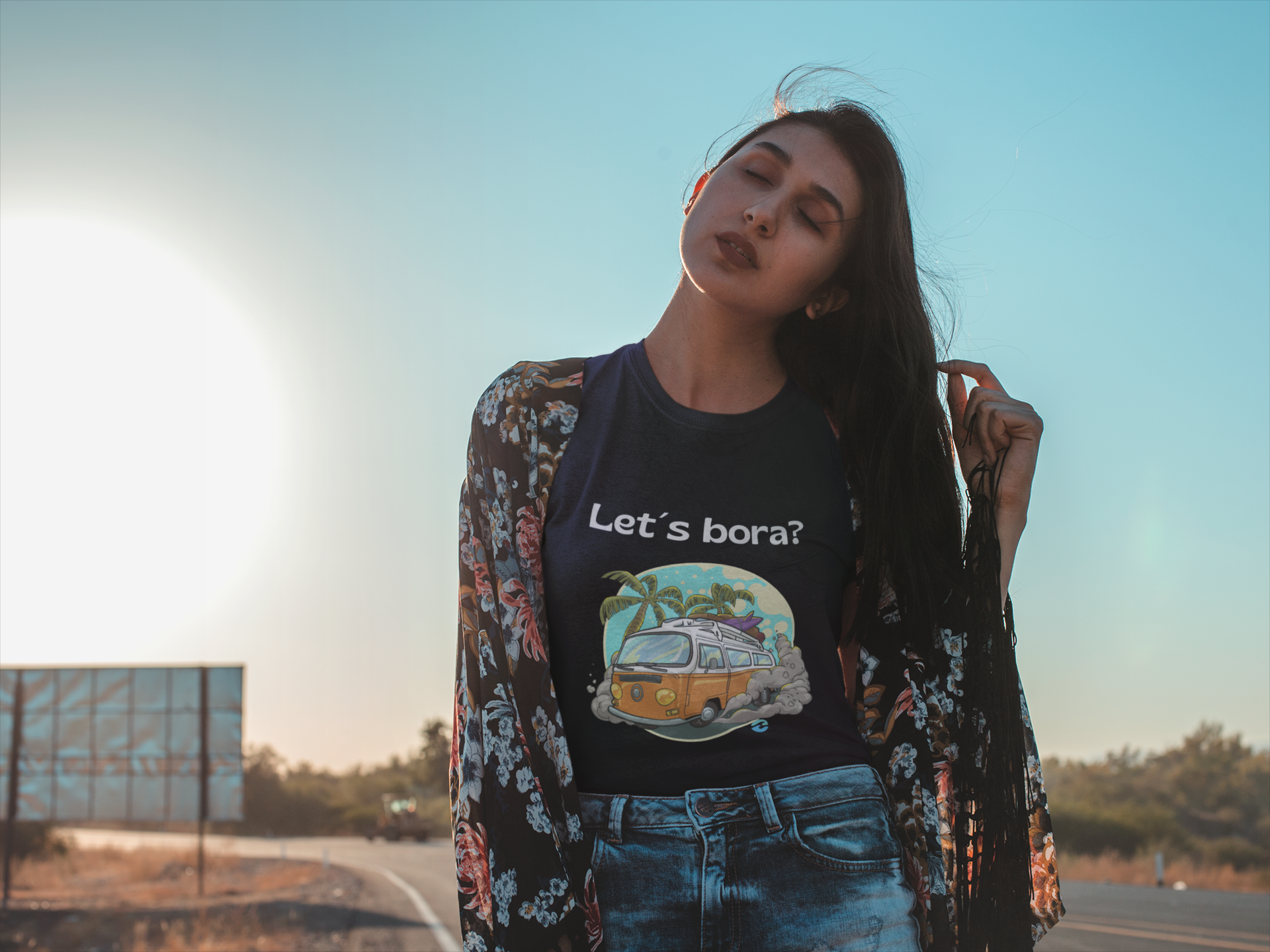 T-Shirt Let´s Bora All Black