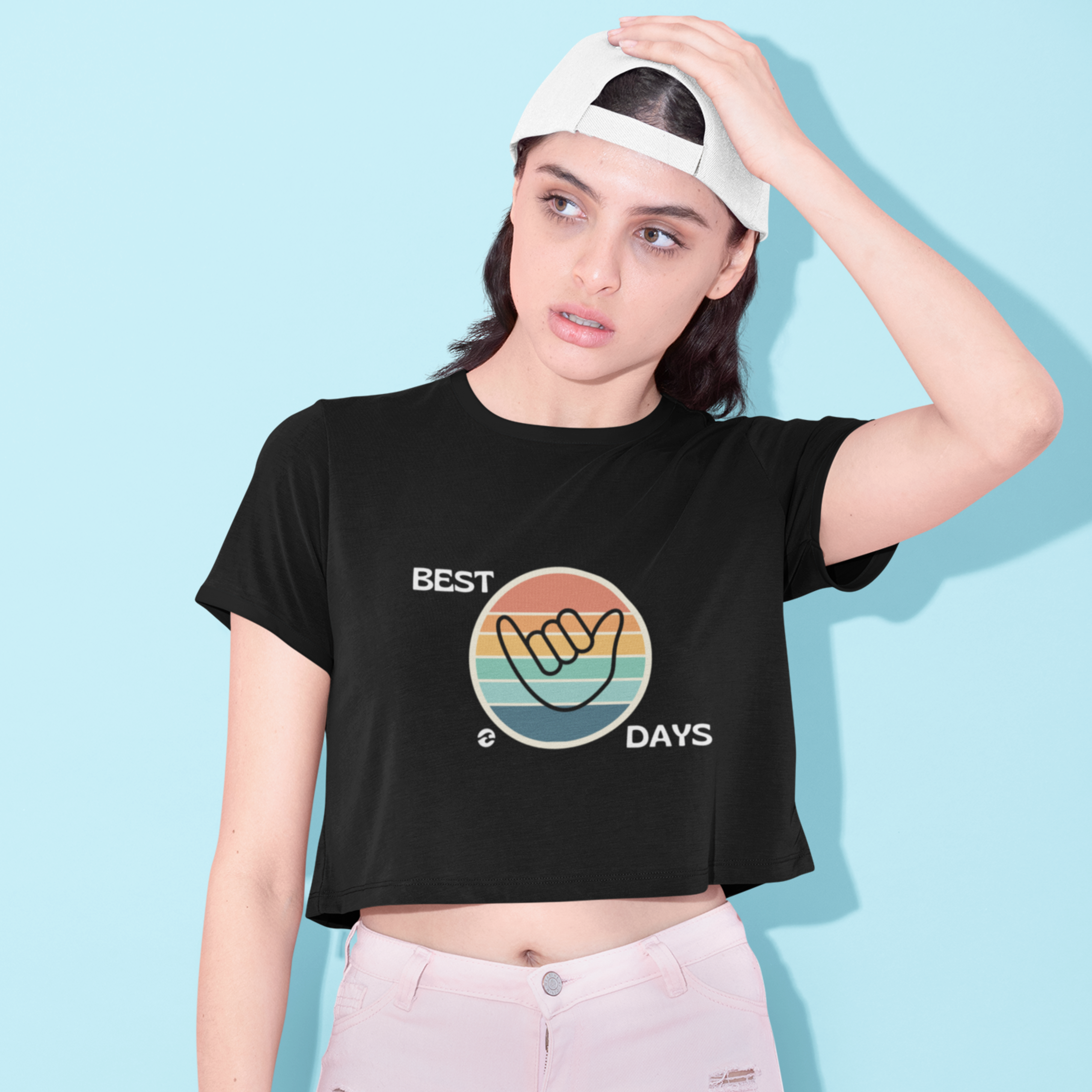 Cropped Best Days All Black