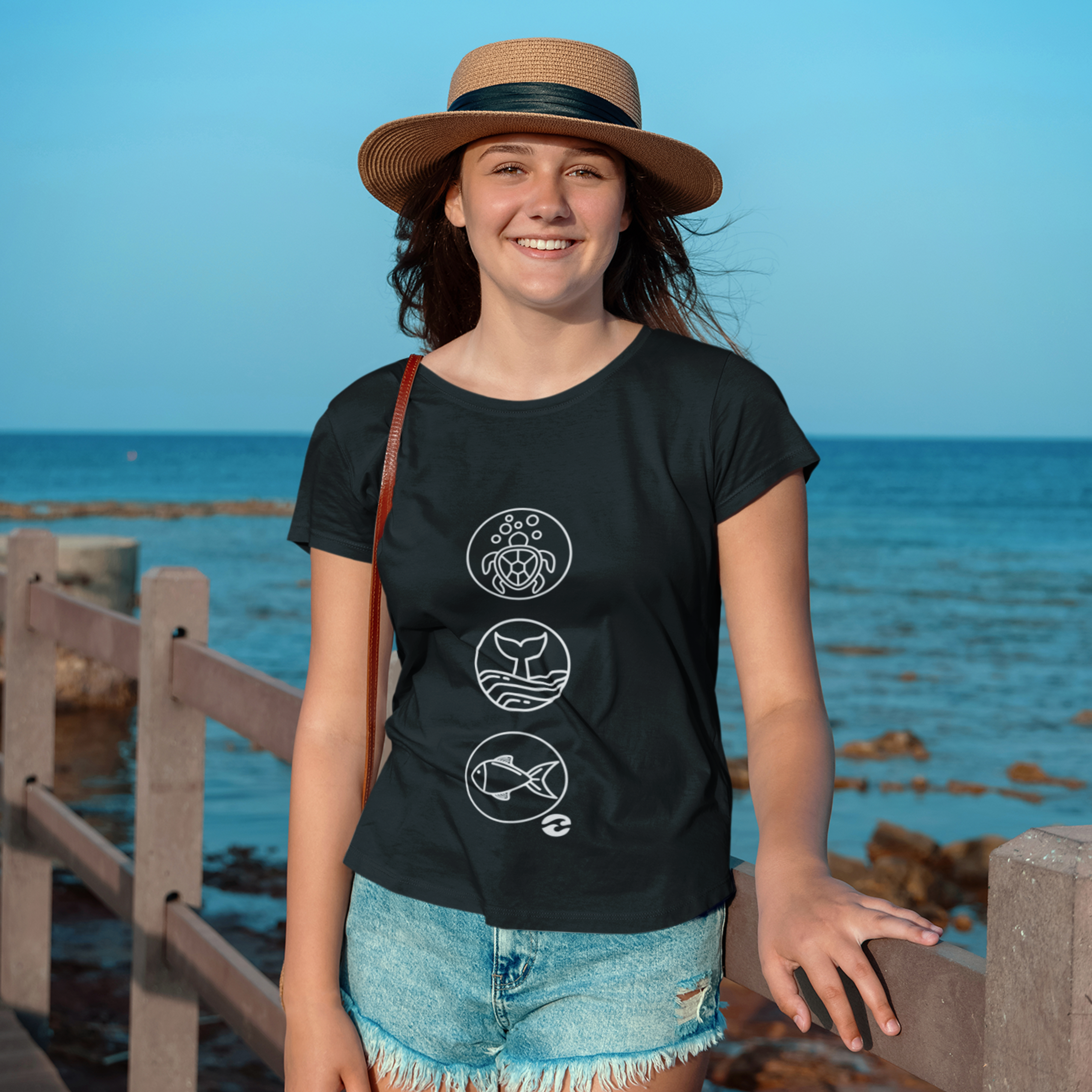 T-Shirt 3 Circles All Black