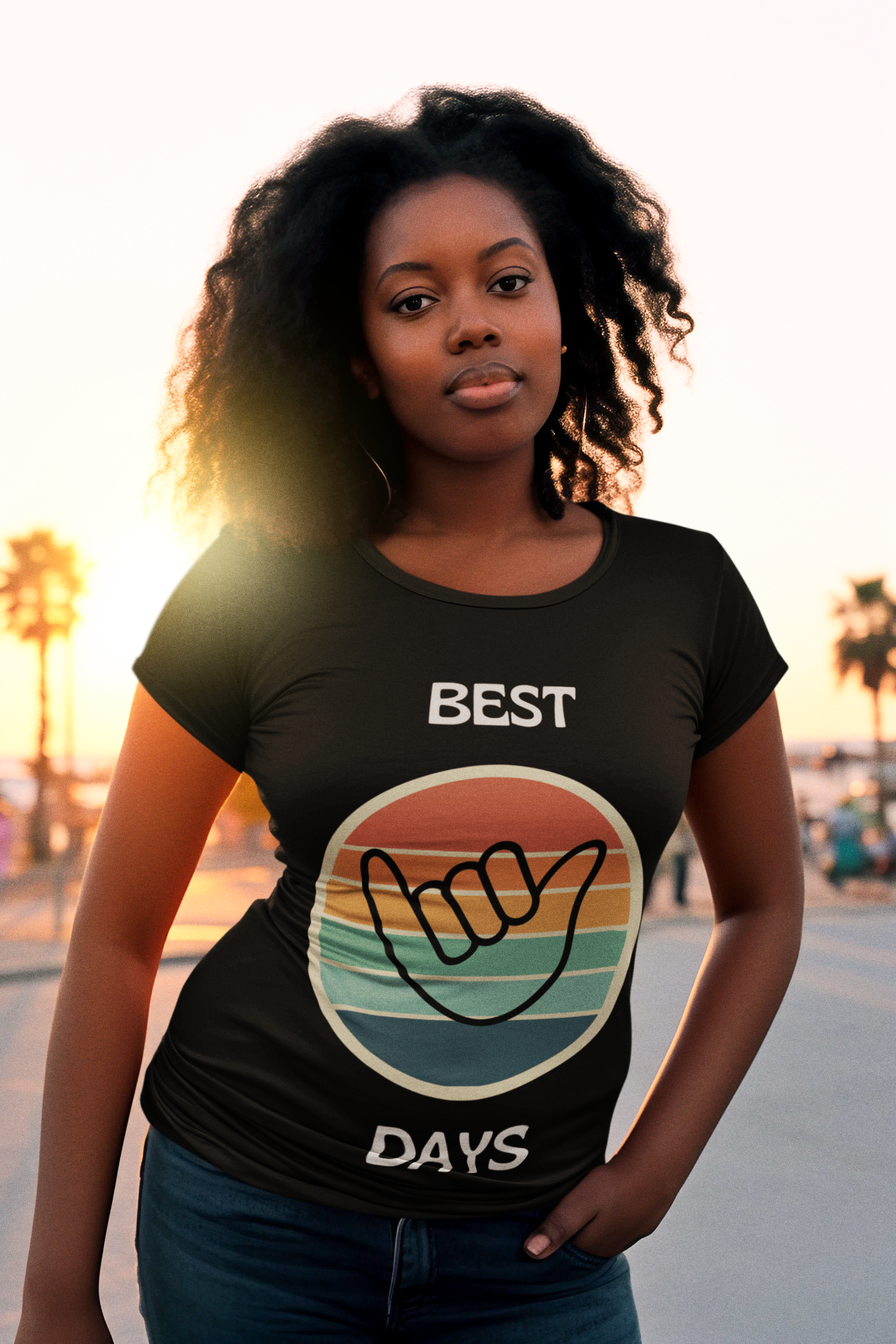 T-Shirt Best Days All Black