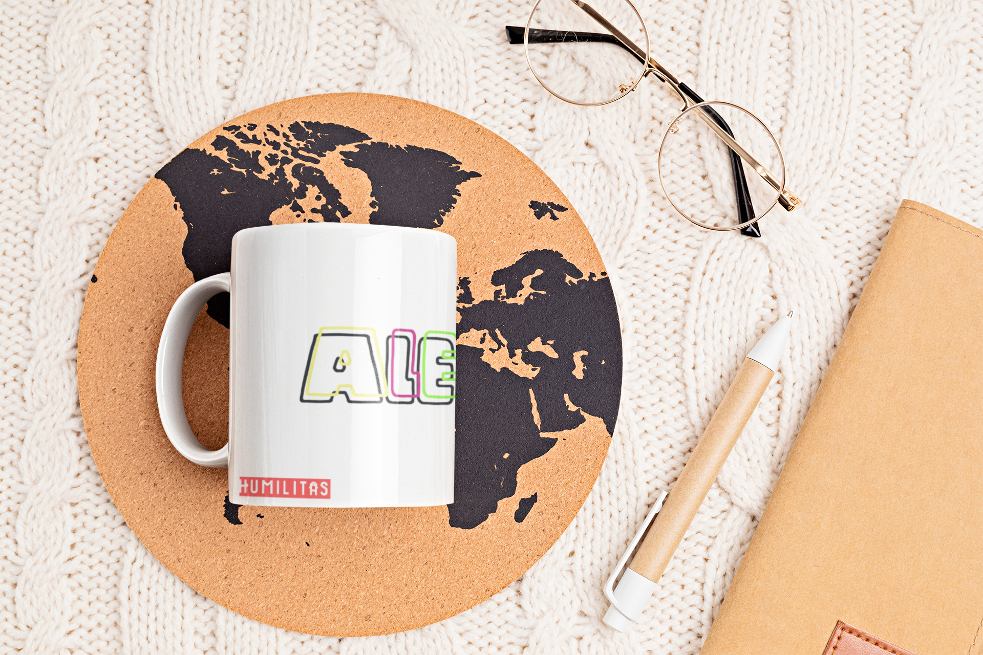 Caneca Mágica Humilitas Cloth: Alegrai-vos | Coleção Fé em Estilo