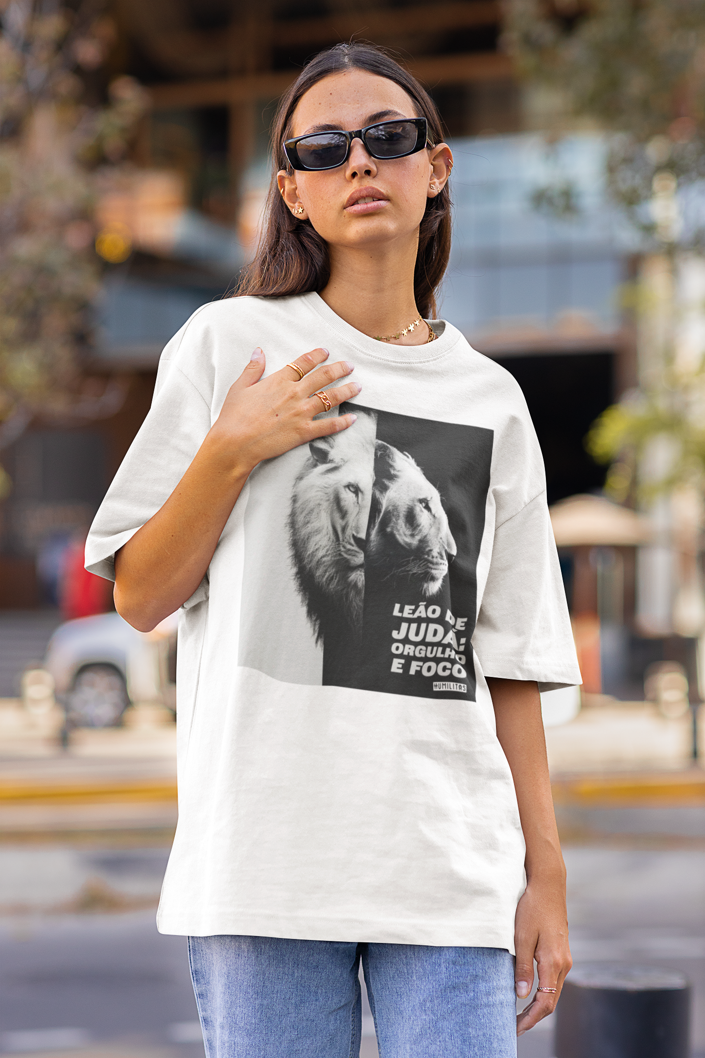 T-Shirt Oversize Unissex Humilitas Cloth: Leão de Judá