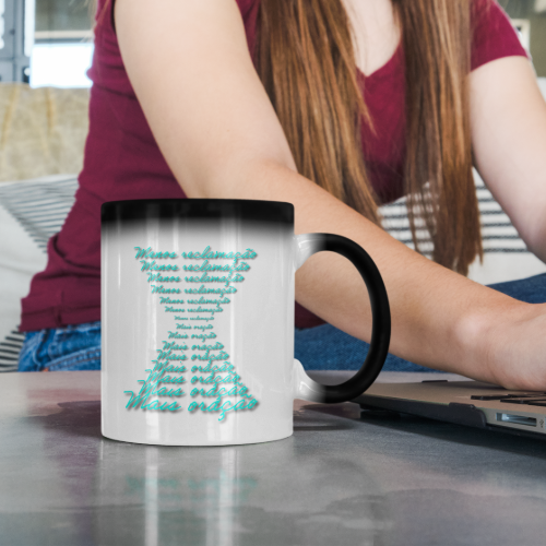 Caneca Mágica Humilitas Cloth: Menos Reclamação, Mais Oração - Coleção Fé em Estilo