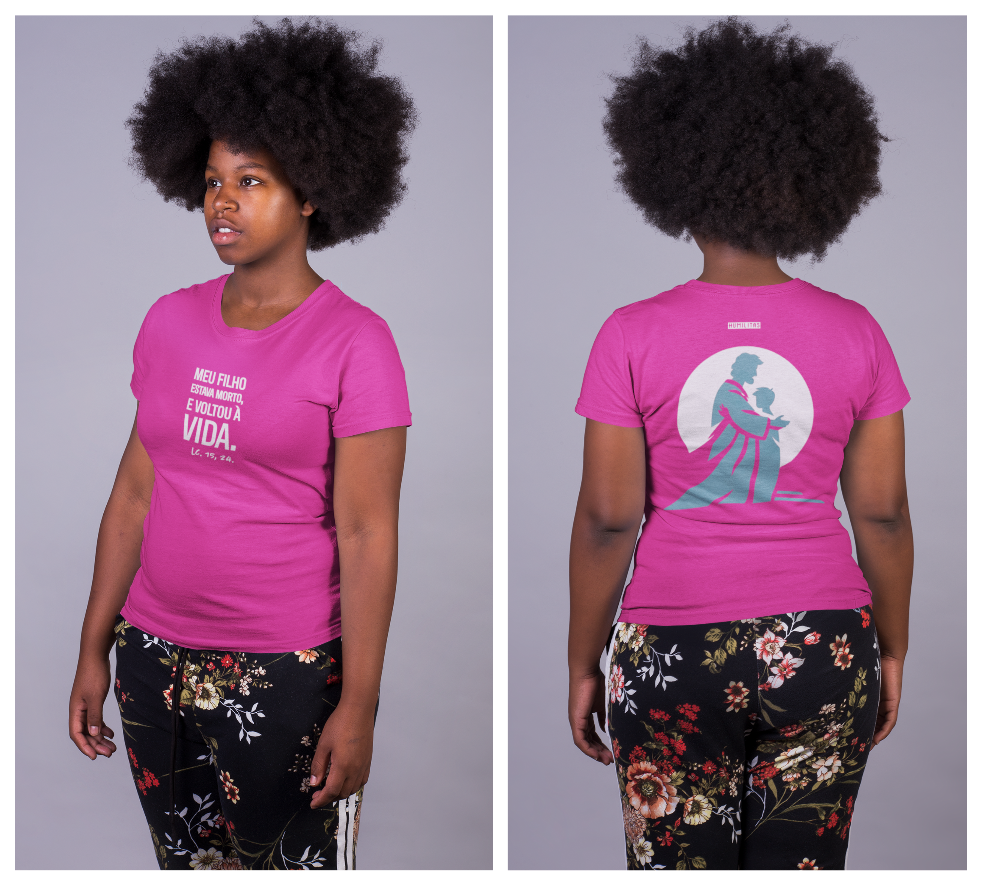 T-Shirt Feminina Baby Long Humilitas Cloth: Coleção Voz Divina - Filho Pródigo