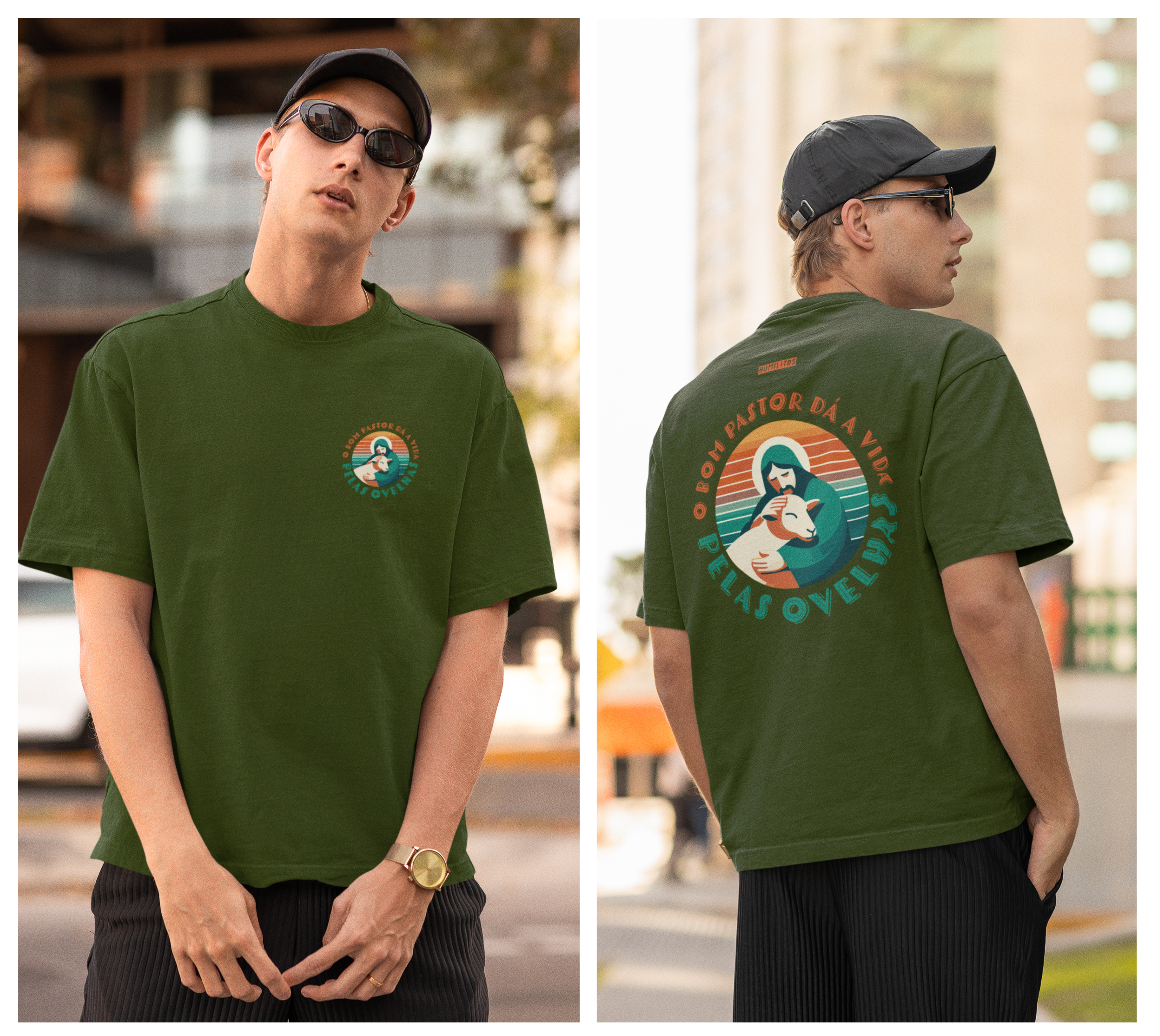 T-Shirt Oversize Humilitas Cloth: O Bom Pastor | Coleção Voz Divina 