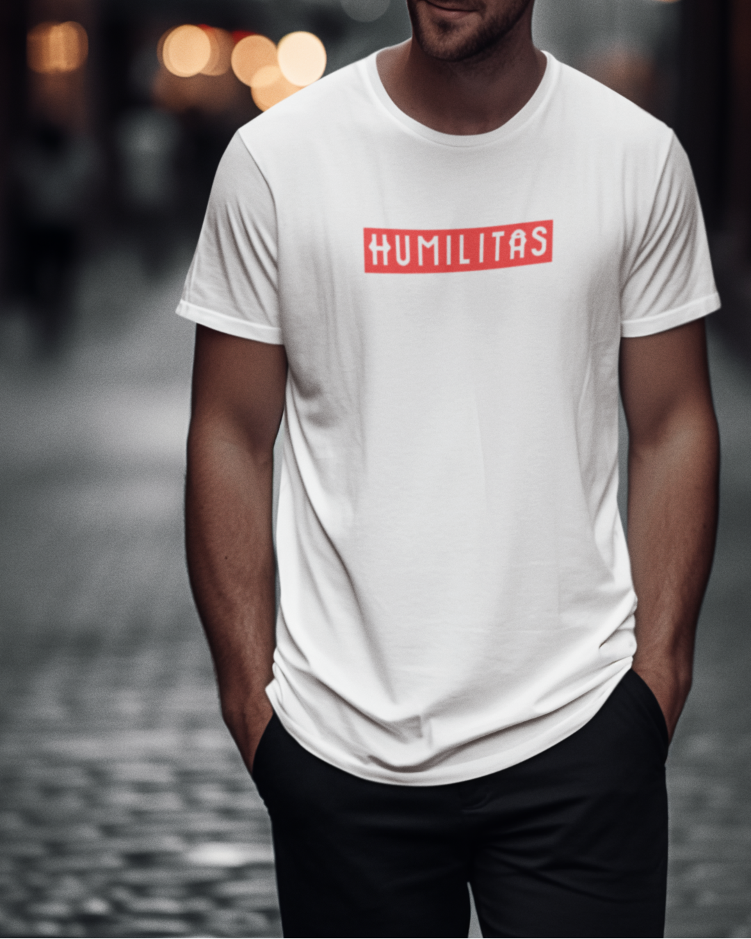 T-Shirt Pima Unissex: Coleção Humilitas Cloth Minimal (Modelo 1)