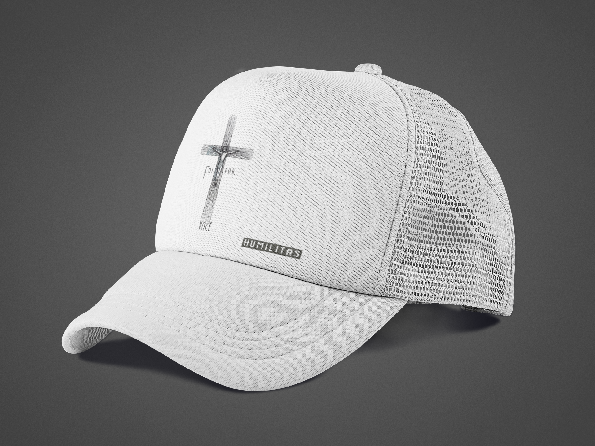 Boné Americano com Rede Humilitas: Foi por Você