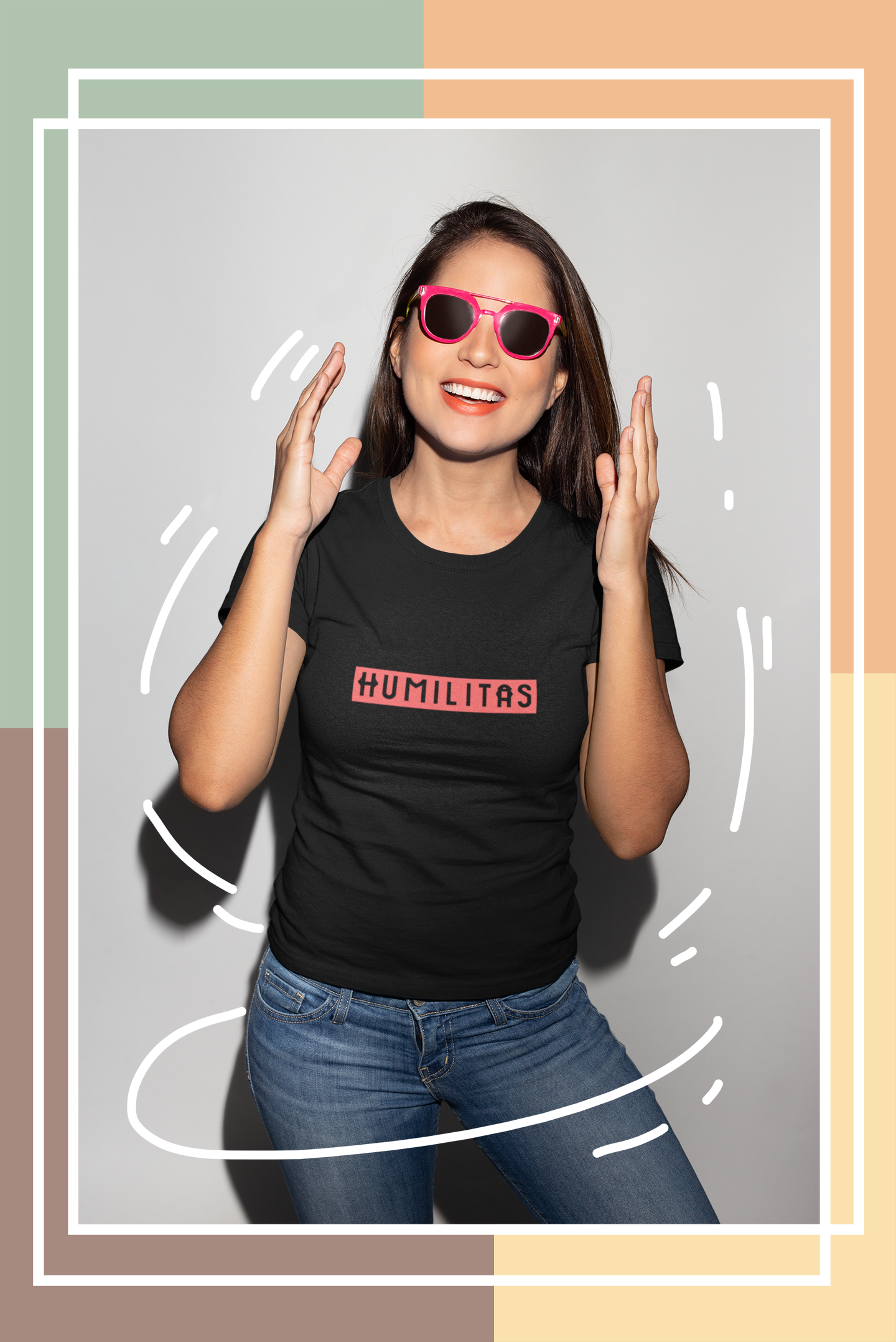 T-Shirt Prime Feminina Baby Long: Coleção Humilitas Cloth Minimal (Modelo 1)