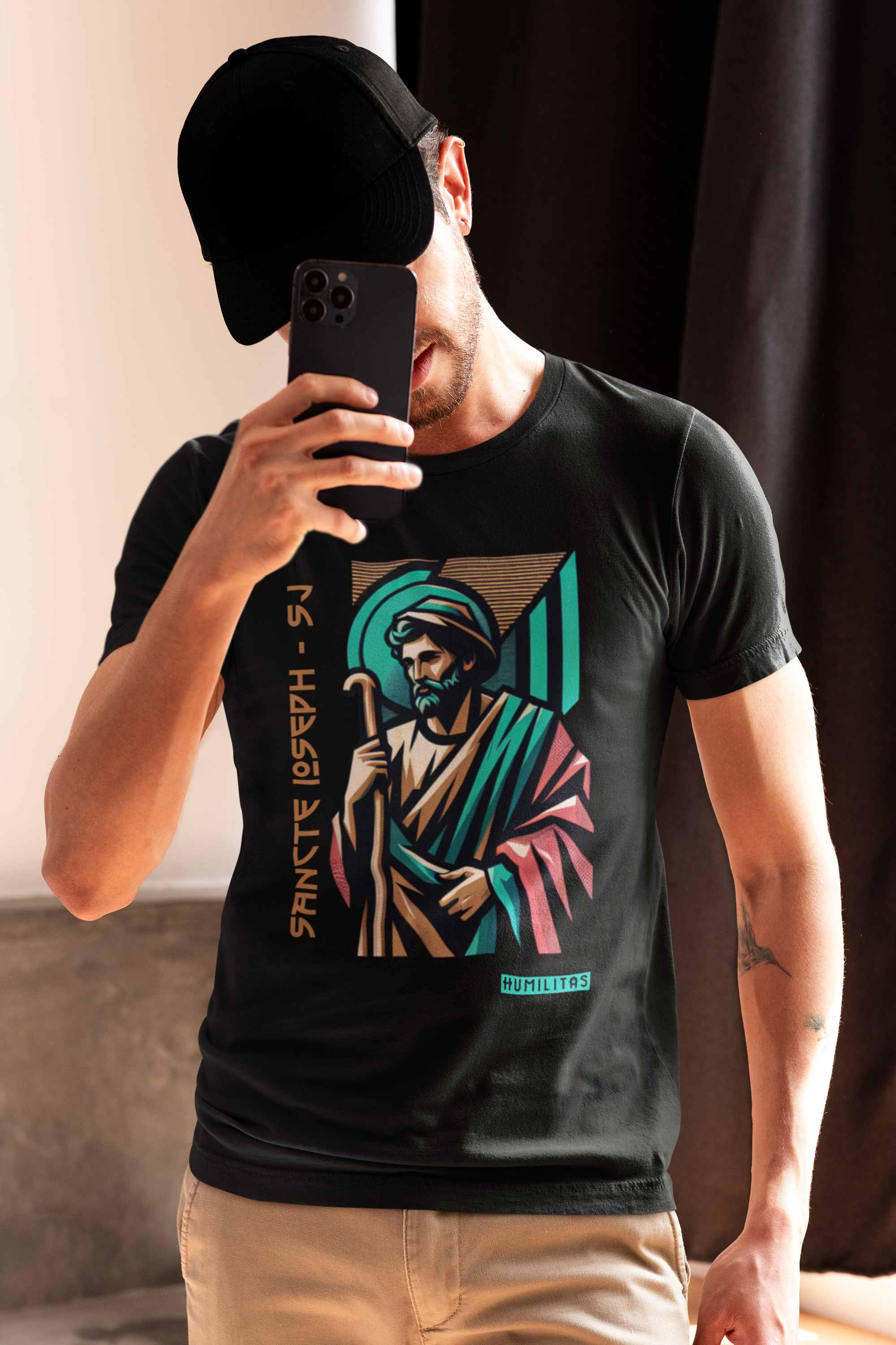 T-Shirt Unissex Humilitas Cloth: São José | Coleção Santidade nas Ruas 