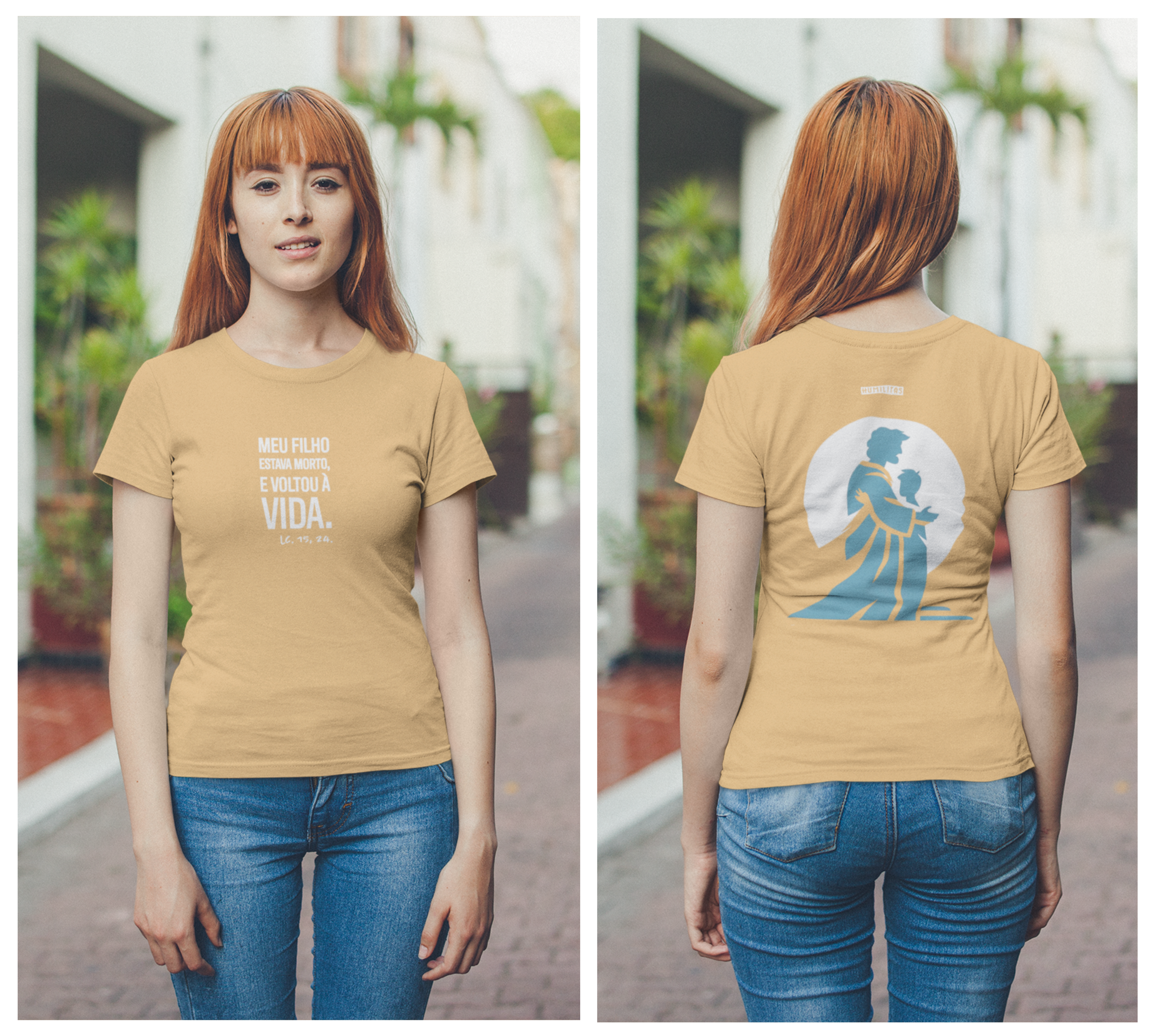 T-Shirt Estonada Feminina Baby Long Humilitas Filho Pródigo | Cloth: Coleção Voz Divina